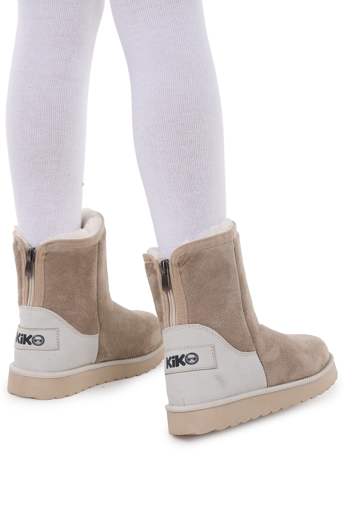 Jessy Fermuarlı Kız Çocuk Bot Bej - Görsel 4