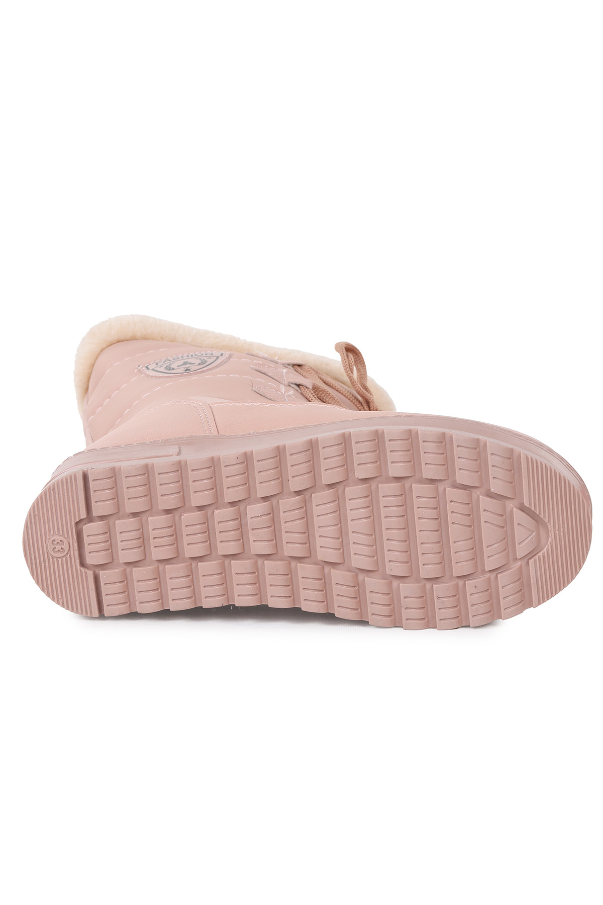 Deco İçi Termal Kürklü Kız Çocuk Kar Botu Ayakkabı Somon - Görsel 6