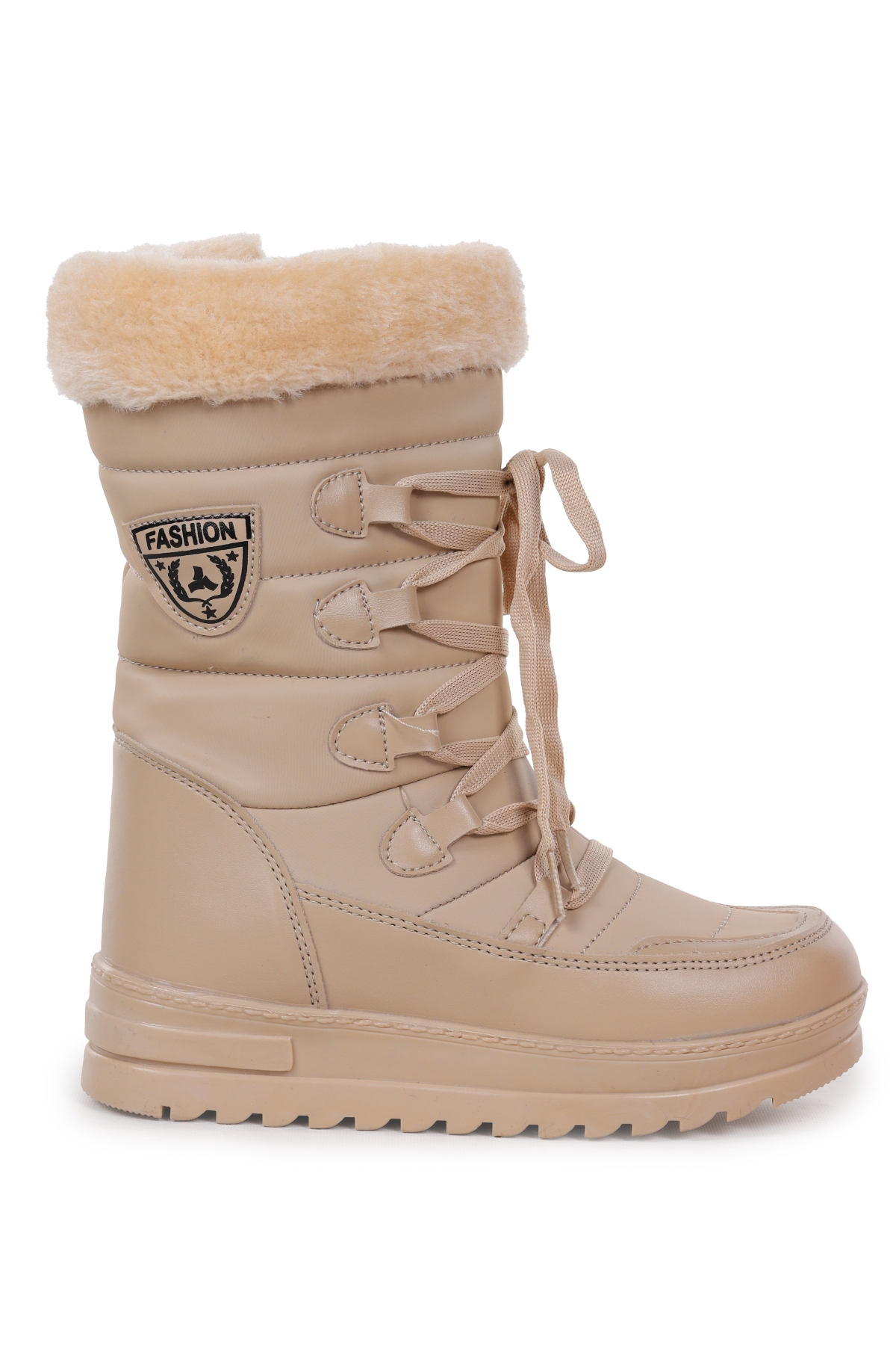 Deco İçi Termal Kürklü Kız Çocuk Kar Botu Ayakkabı Ten - Görsel 5