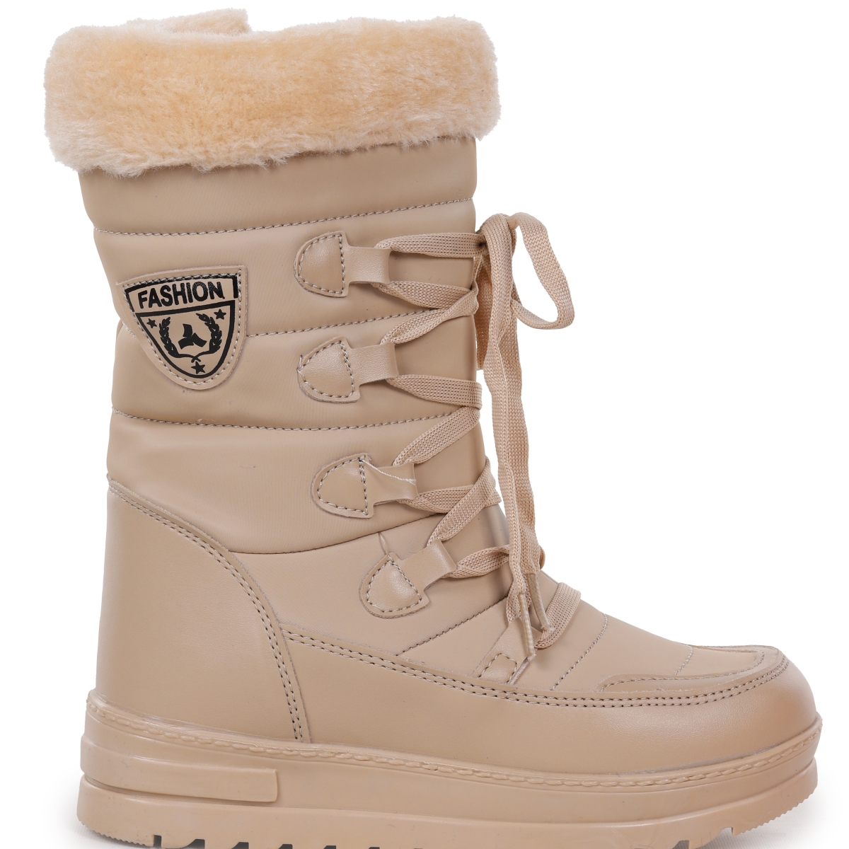 Deco İçi Termal Kürklü Kız Çocuk Kar Botu Ayakkabı Ten - Görsel 8