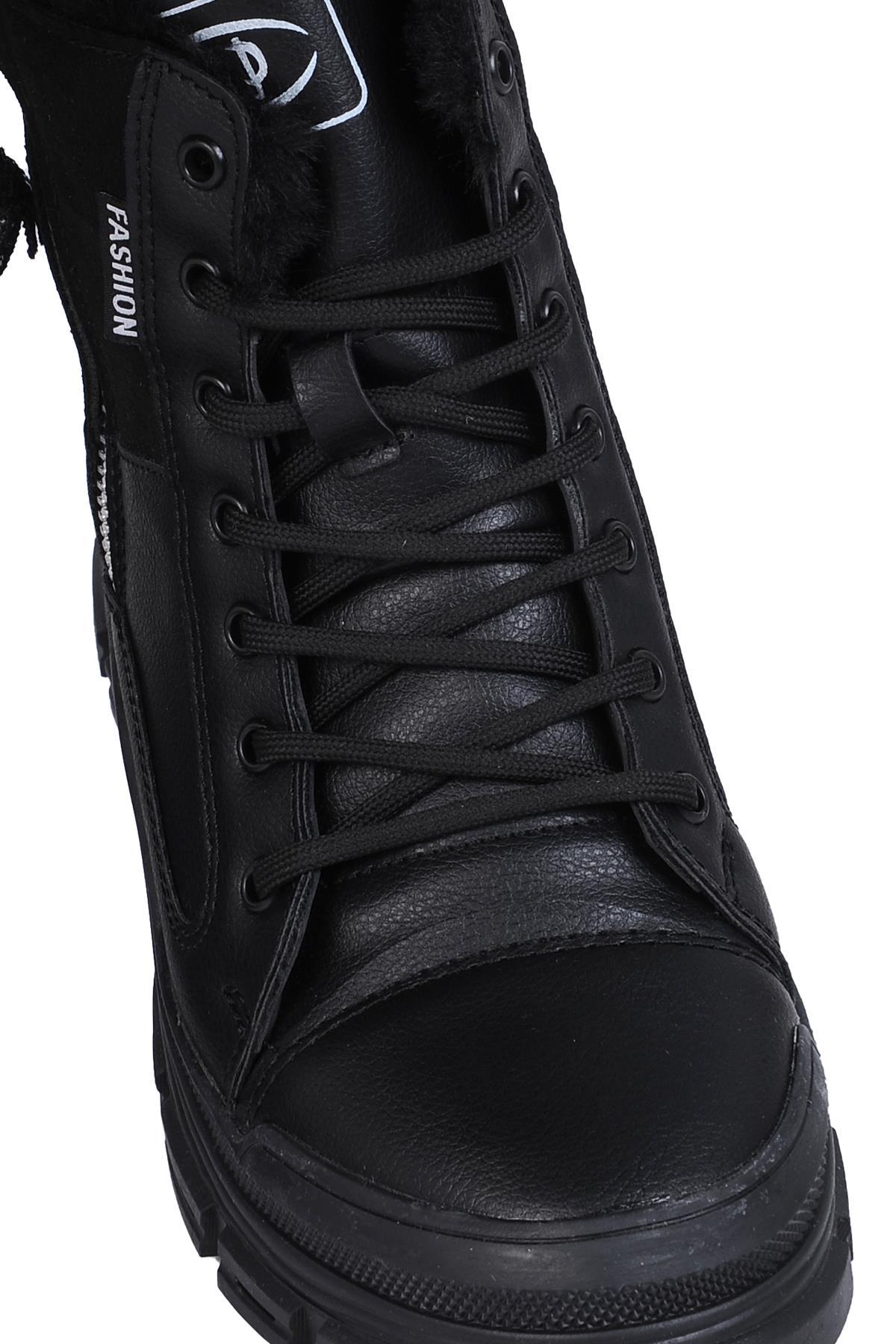 Mp 242-2246Zn Kadın Kürklü Kışlık Düz Bot - Görsel 4