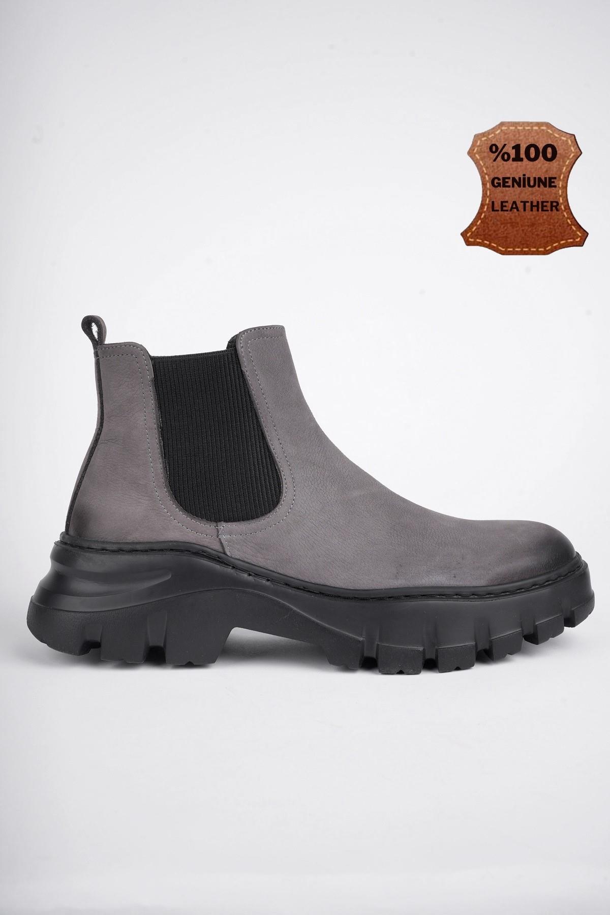 RAGNAR Garantili Hakiki Deri Kalın Taban Erkek Chelsea Bot - Görsel 2