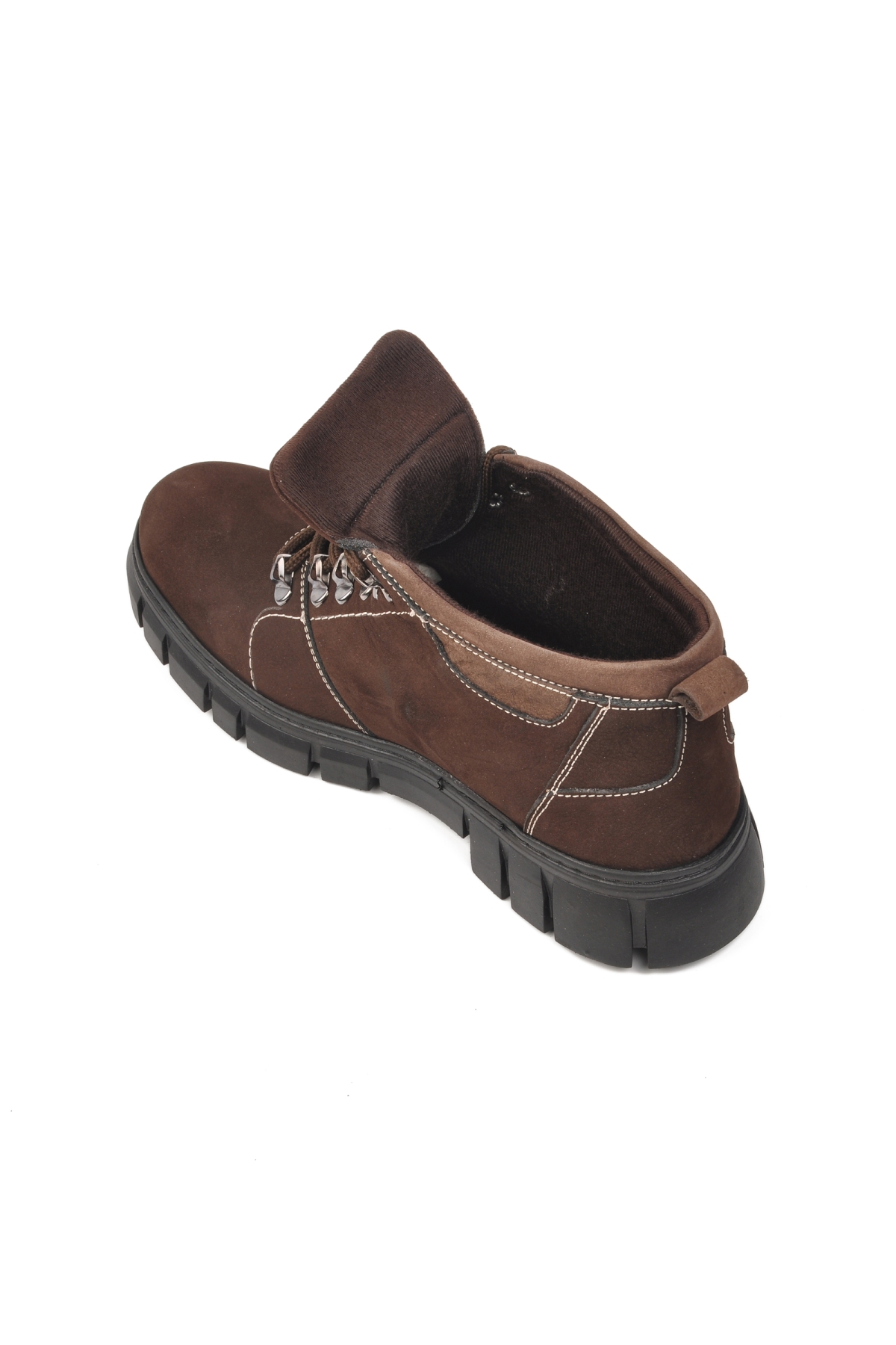 25016 Kahve Nubuk Hakiki Deri Erkek Outdoor Bot - Görsel 5