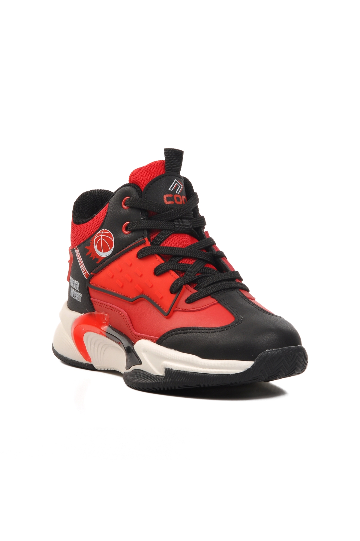 London-25K-F Kırmızı Çocuk Basketbol Ayakkabısı - Görsel 4