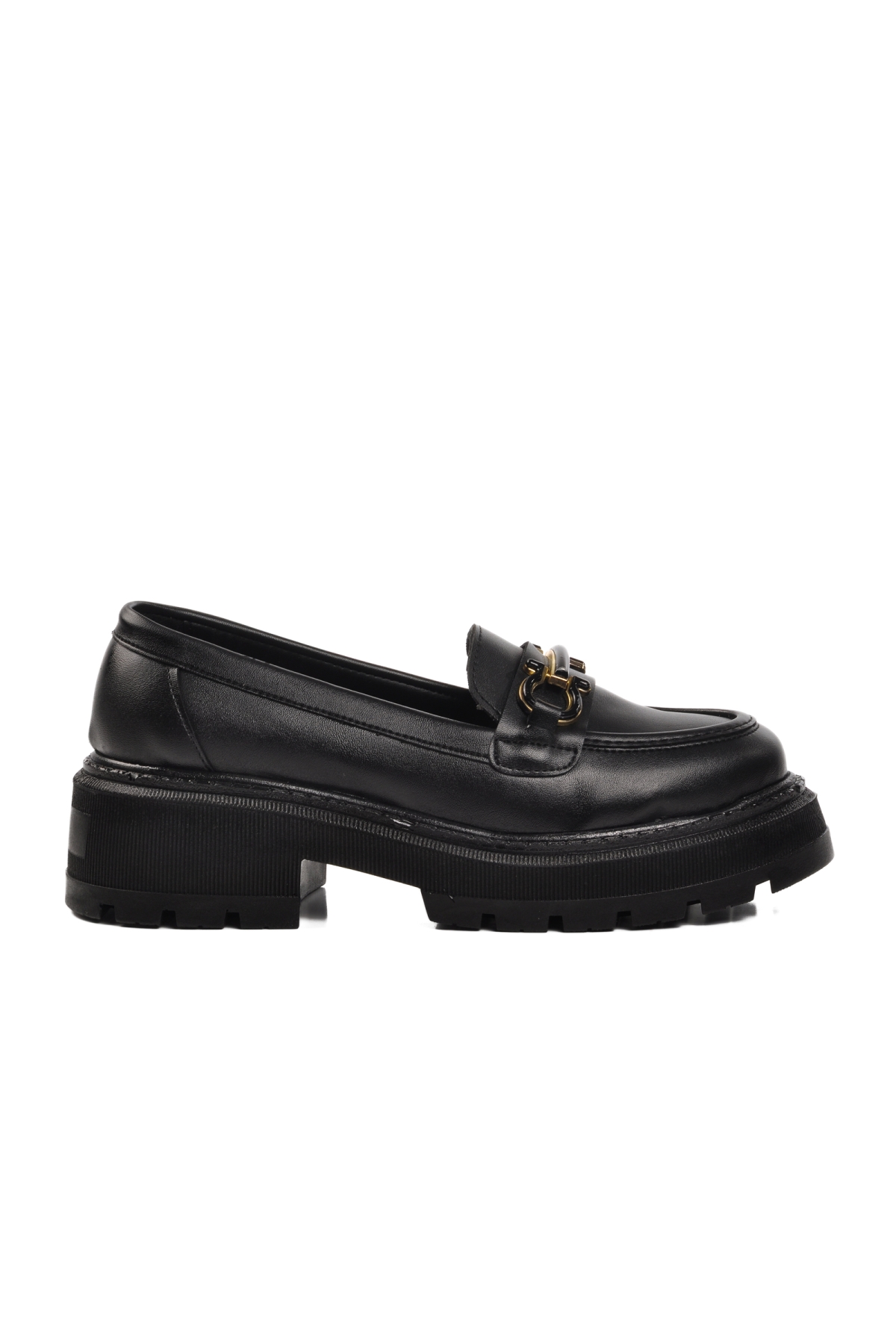 572377 Siyah Cilt Kadın Günlük Ayakkabı - Görsel 2