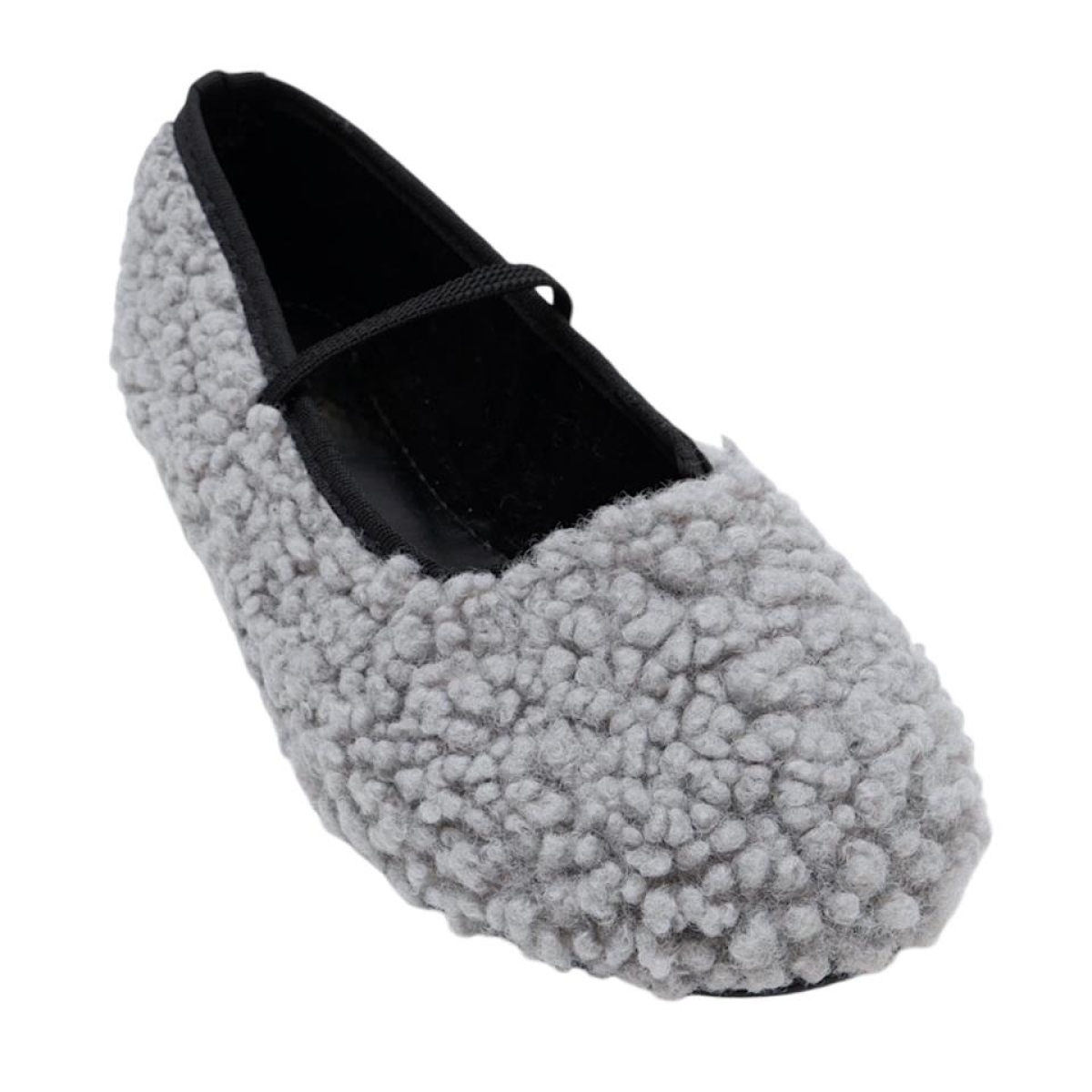 Peluş Tek Bant Yumuşak Rahat Balerin Kadın Babet FÜME - Görsel 7