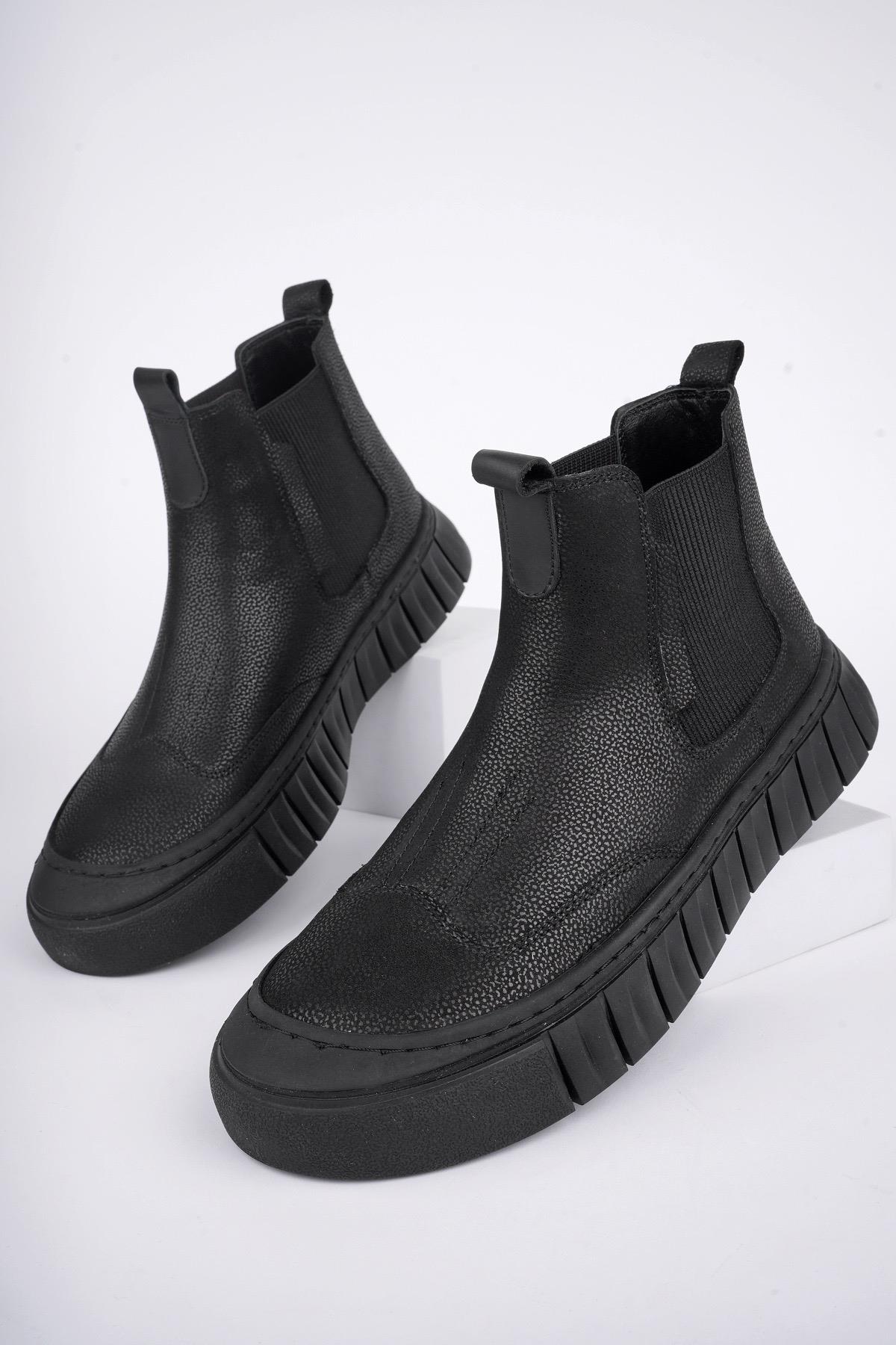 RUSH Garantili Hakiki Deri Kalın Taban Erkek Casual Bot - Görsel 3
