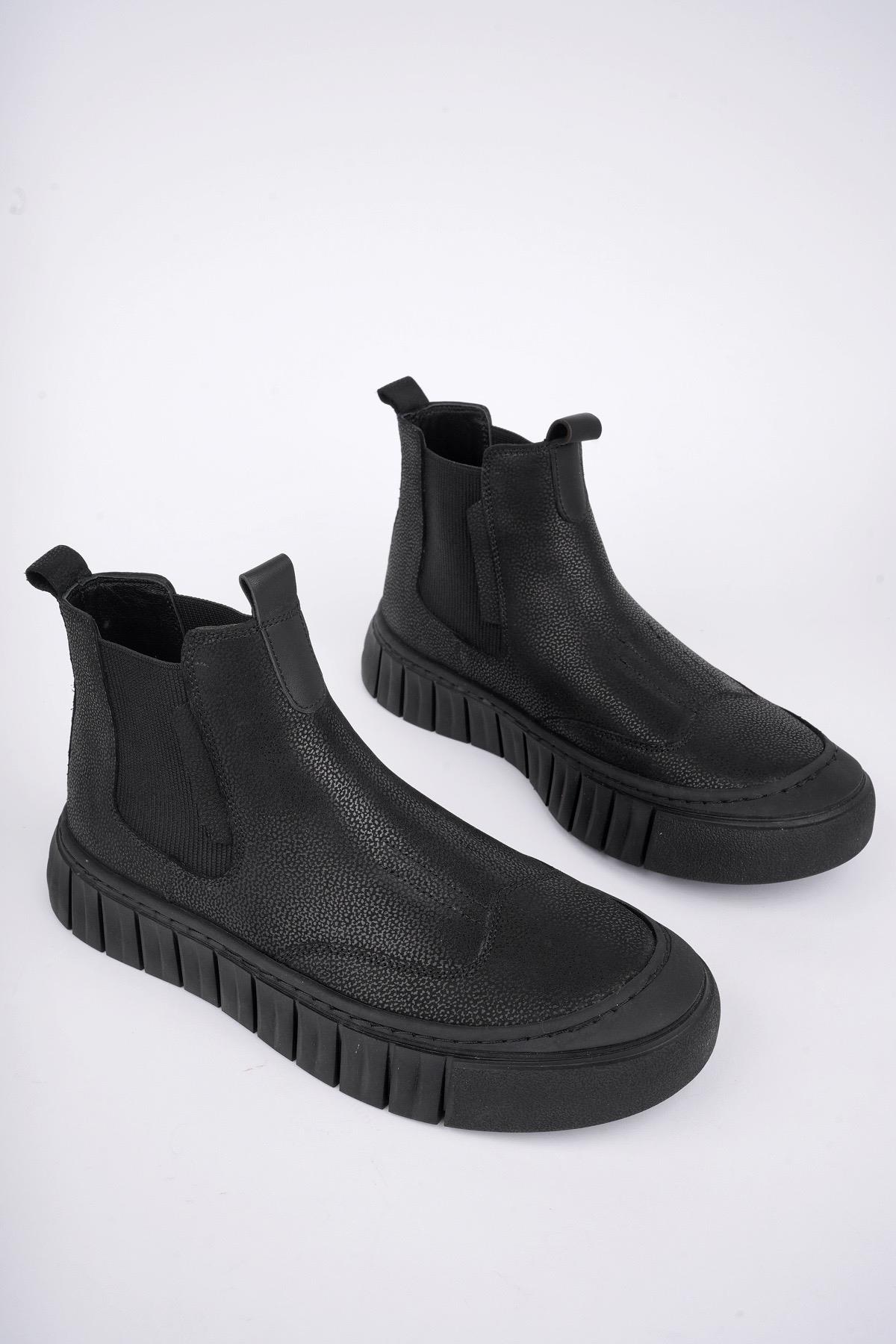 RUSH Garantili Hakiki Deri Kalın Taban Erkek Casual Bot - Görsel 4