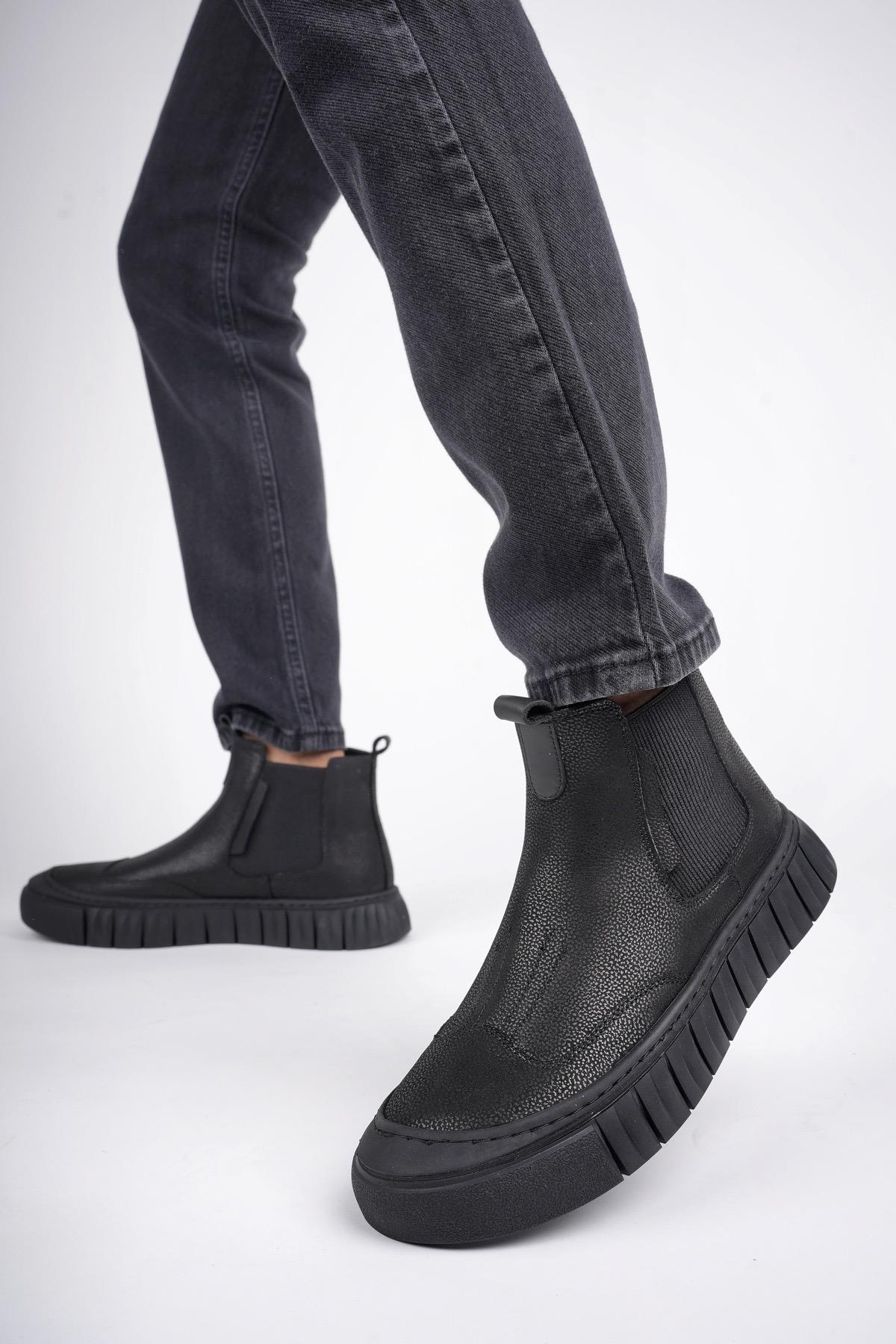 RUSH Garantili Hakiki Deri Kalın Taban Erkek Casual Bot - Görsel 7