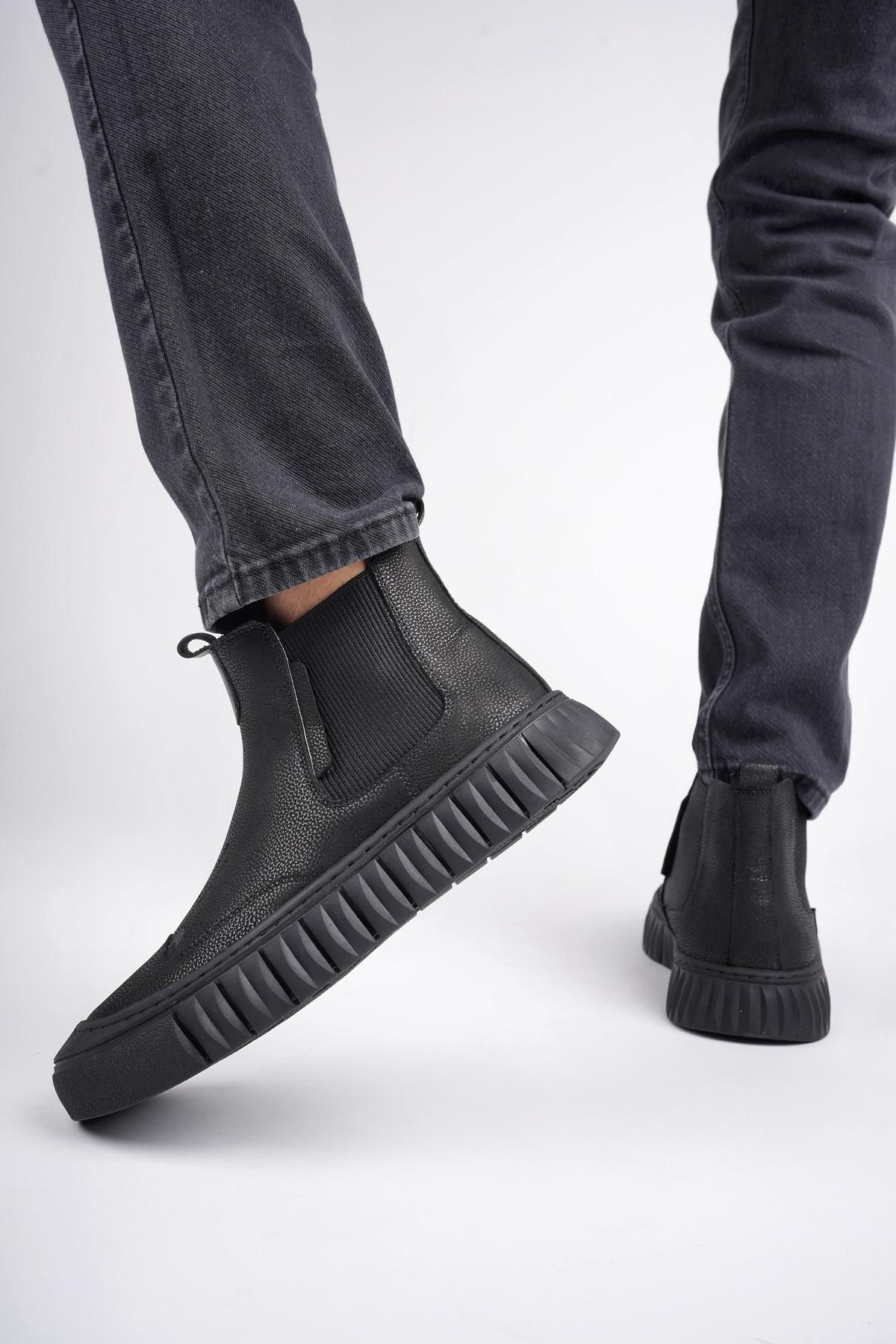 RUSH Garantili Hakiki Deri Kalın Taban Erkek Casual Bot - Görsel 8