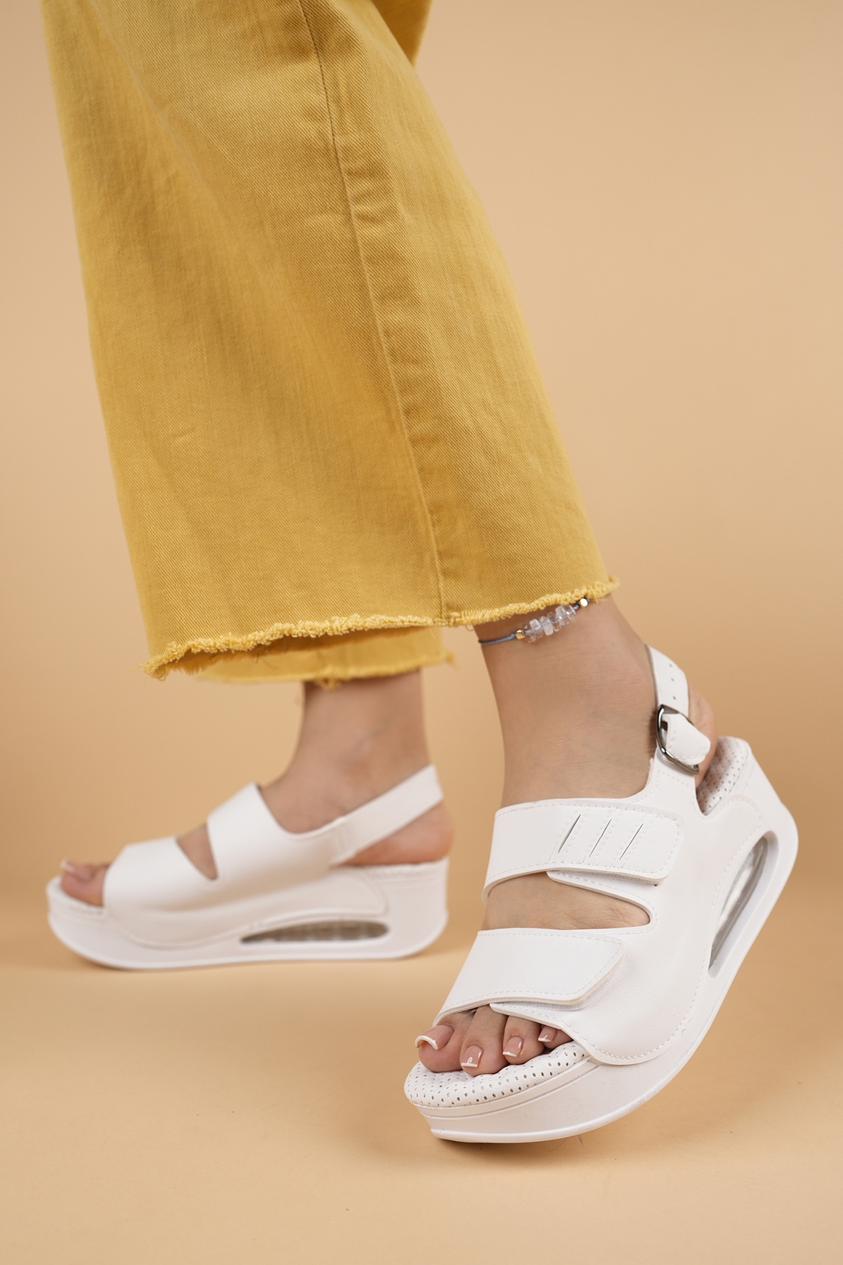 Mina Anatomik Ortopedik Air Taban Günlük Kadın Sandalet - Görsel 2