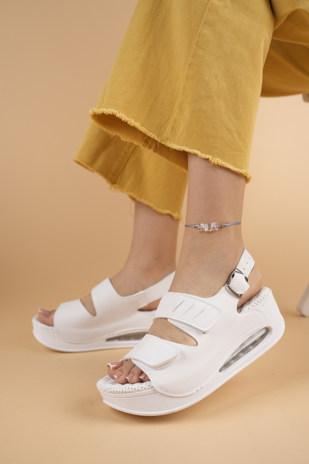 Mina Anatomik Ortopedik Air Taban Günlük Kadın Sandalet - Görsel 4