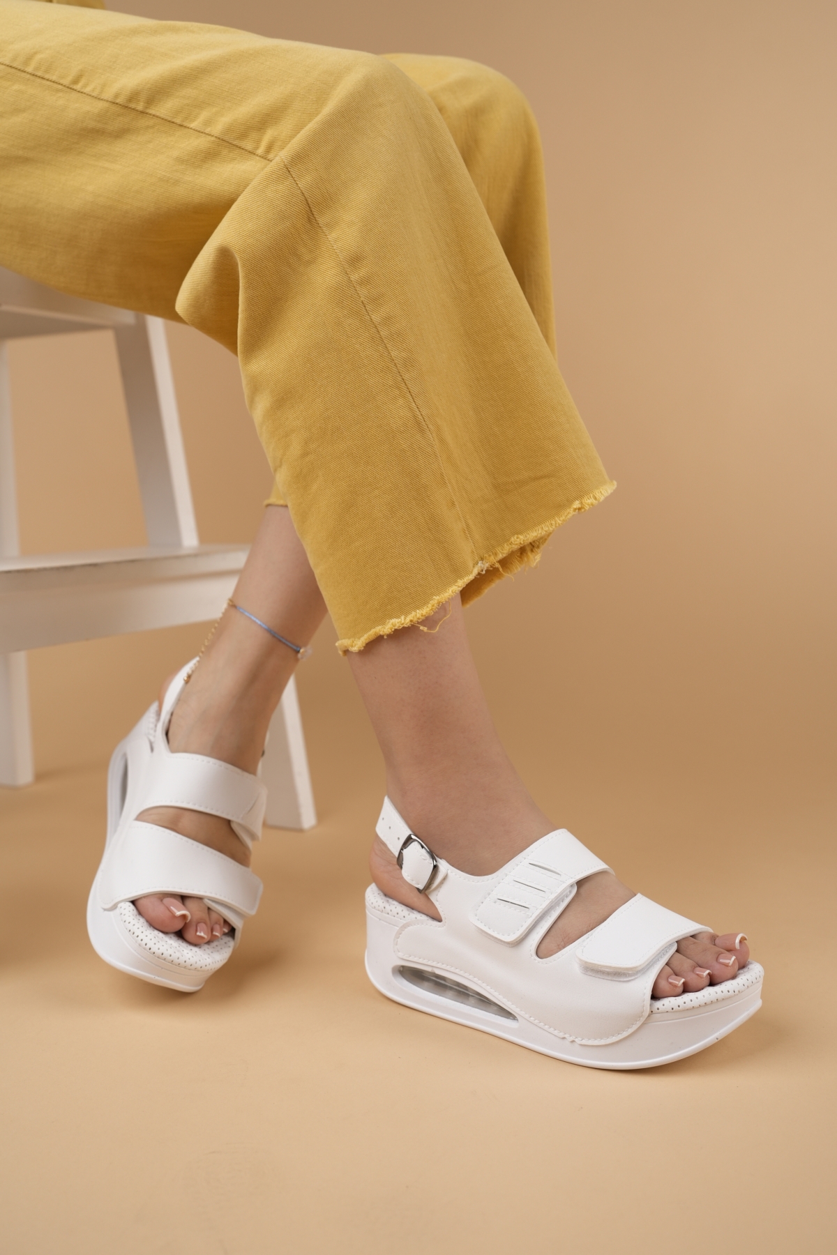 Mina Anatomik Ortopedik Air Taban Günlük Kadın Sandalet - Görsel 5