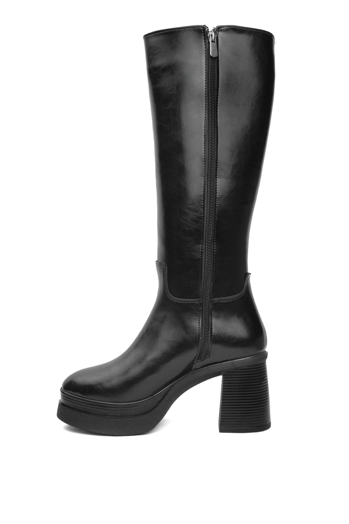 Fuar Hkn24K.256-1506.01R Kadın Topuklu Çizme Siyah - Görsel 4