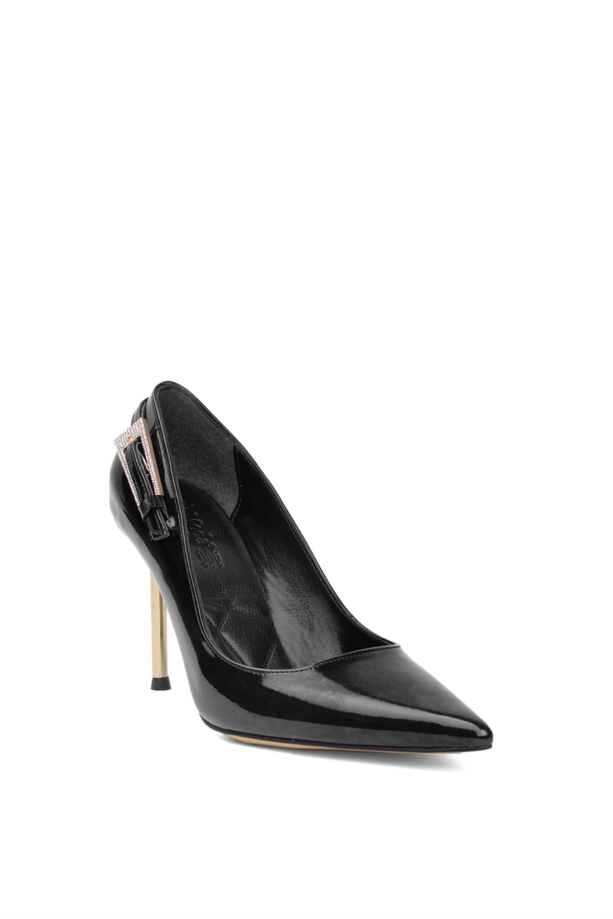 PM439 K974 Kadın Klasik Topuklu Ayakkabı Siyah - Görsel 3