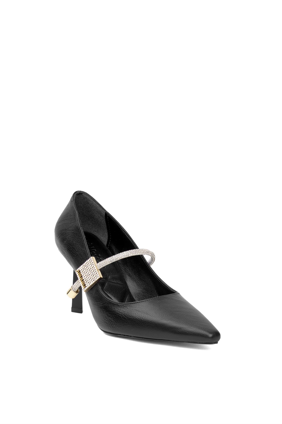 PM439 K951 Kadın Klasik Topuklu Ayakkabı Siyah - Görsel 3