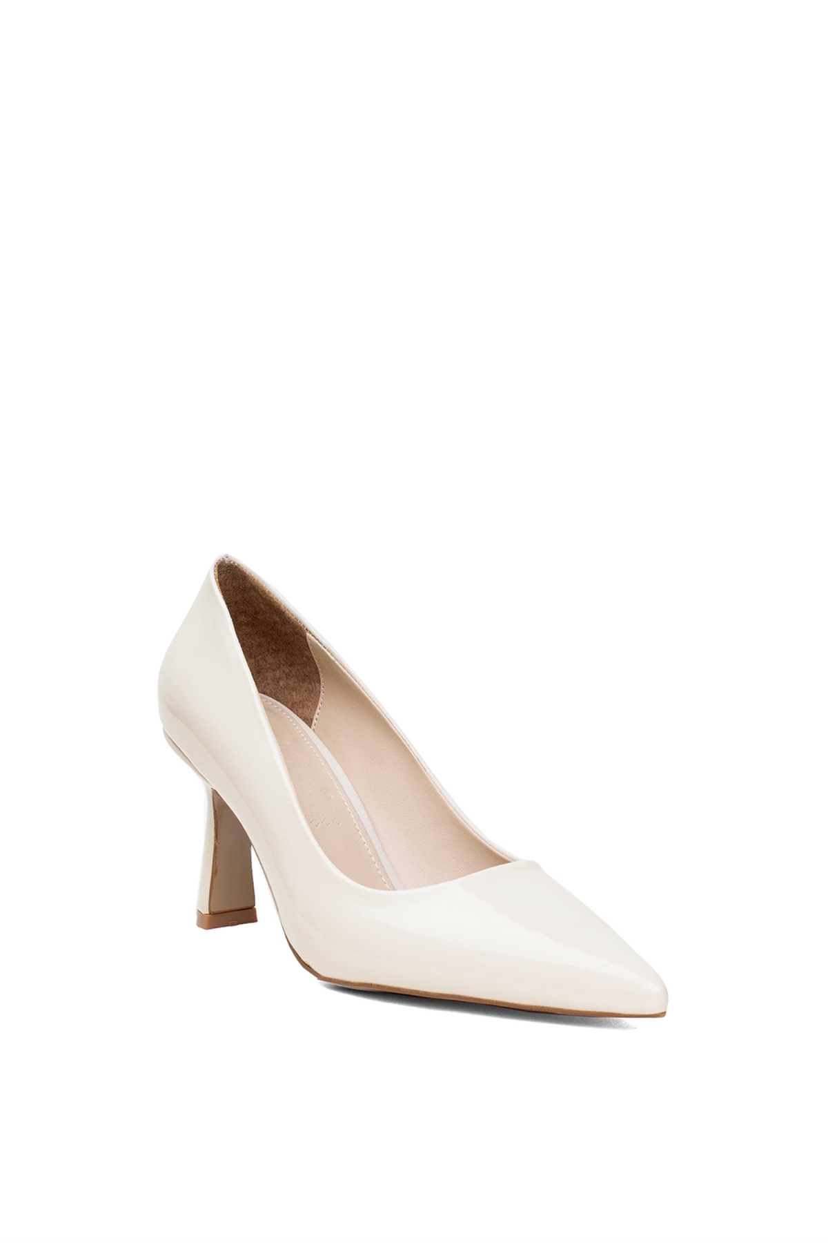 PM537 K200-1 Kadın Klasik Topuklu Ayakkabı Ten - Görsel 3