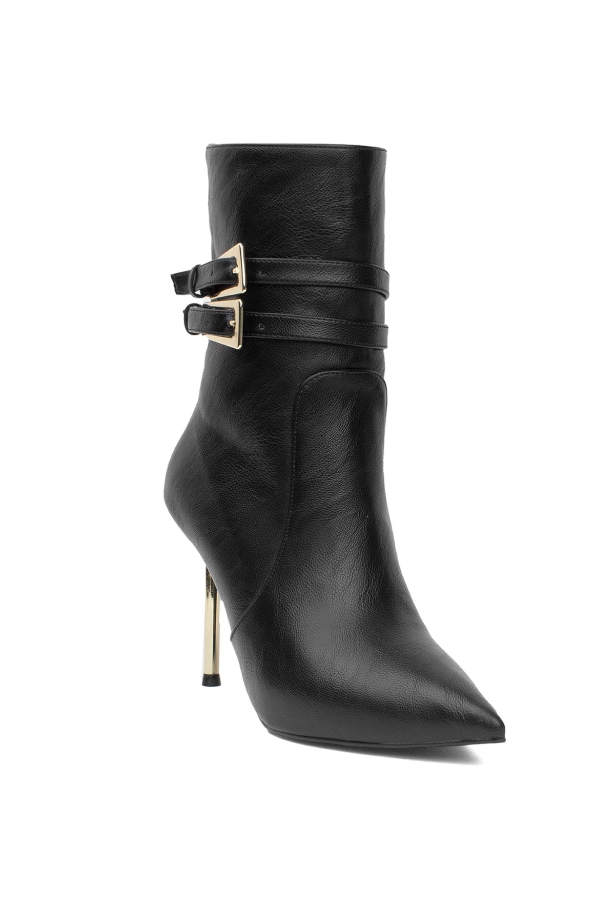 PM170 K3020 Kadın Klasik Topuklu Bot Siyah - Görsel 3
