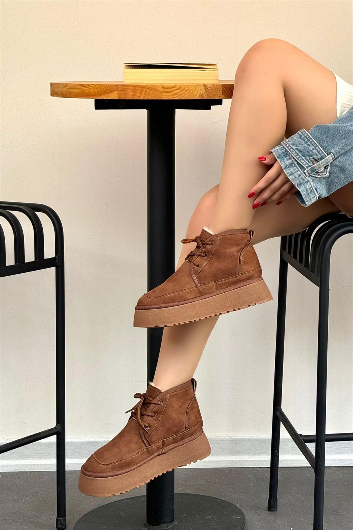 Elit MRT101S Kadın Düz Bot Taba - Görsel 3