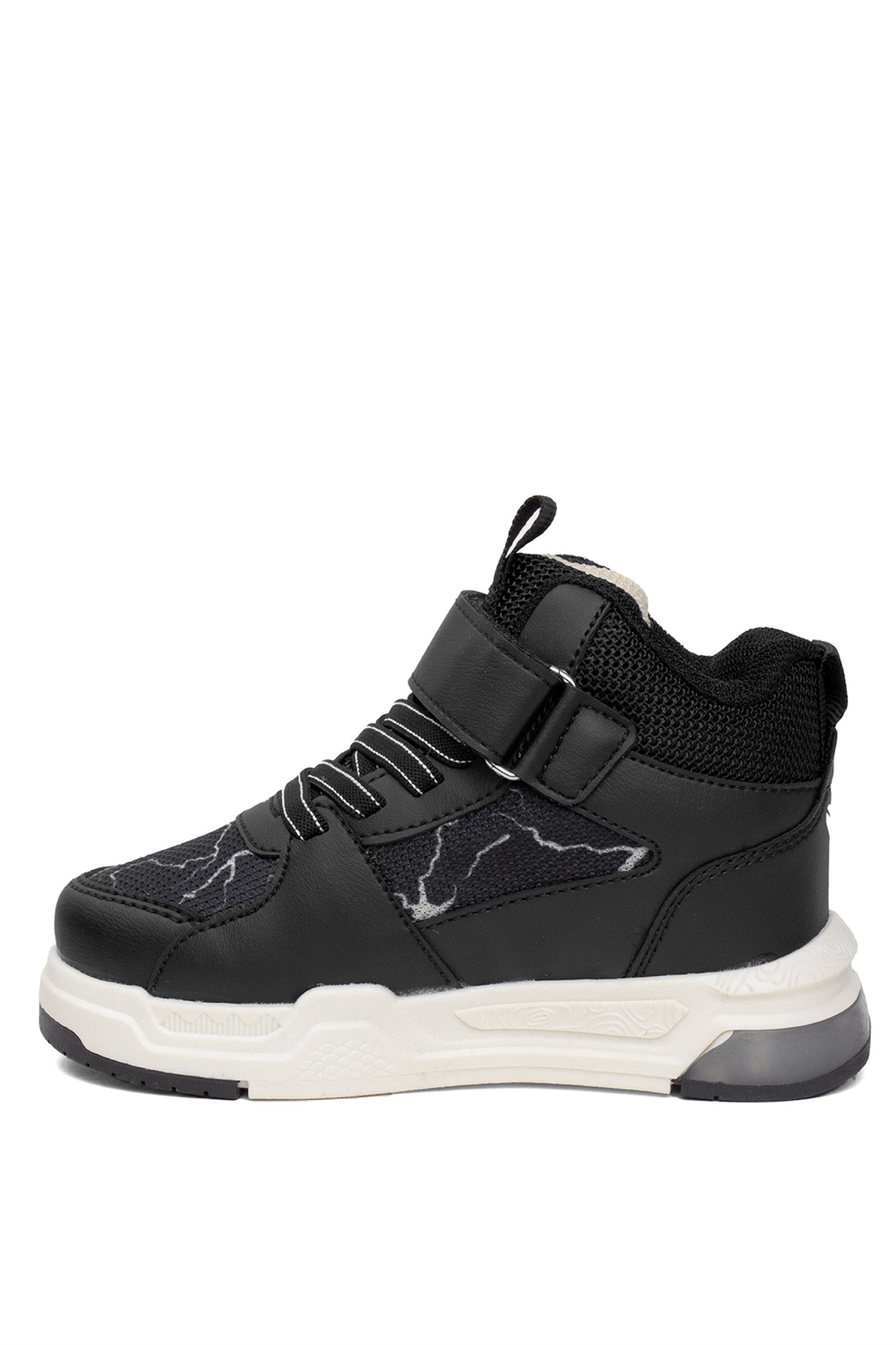 Elit ASCNK042 Patik Erkek Çocuk Hi Sneaker Siyah - Görsel 4