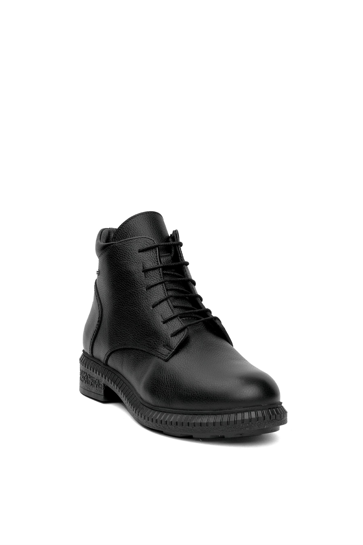 Elit SRK52687-1 Kadın Hakiki Deri Düz Bot Siyah - Görsel 3