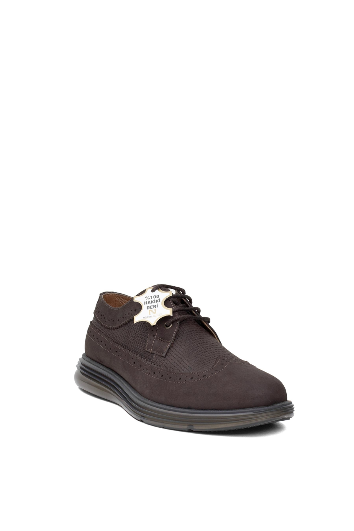 Elit 24KNbl4033C Erkek Hakiki Nubuk Deri Casual Ayakkabı Kahverengi - Görsel 3