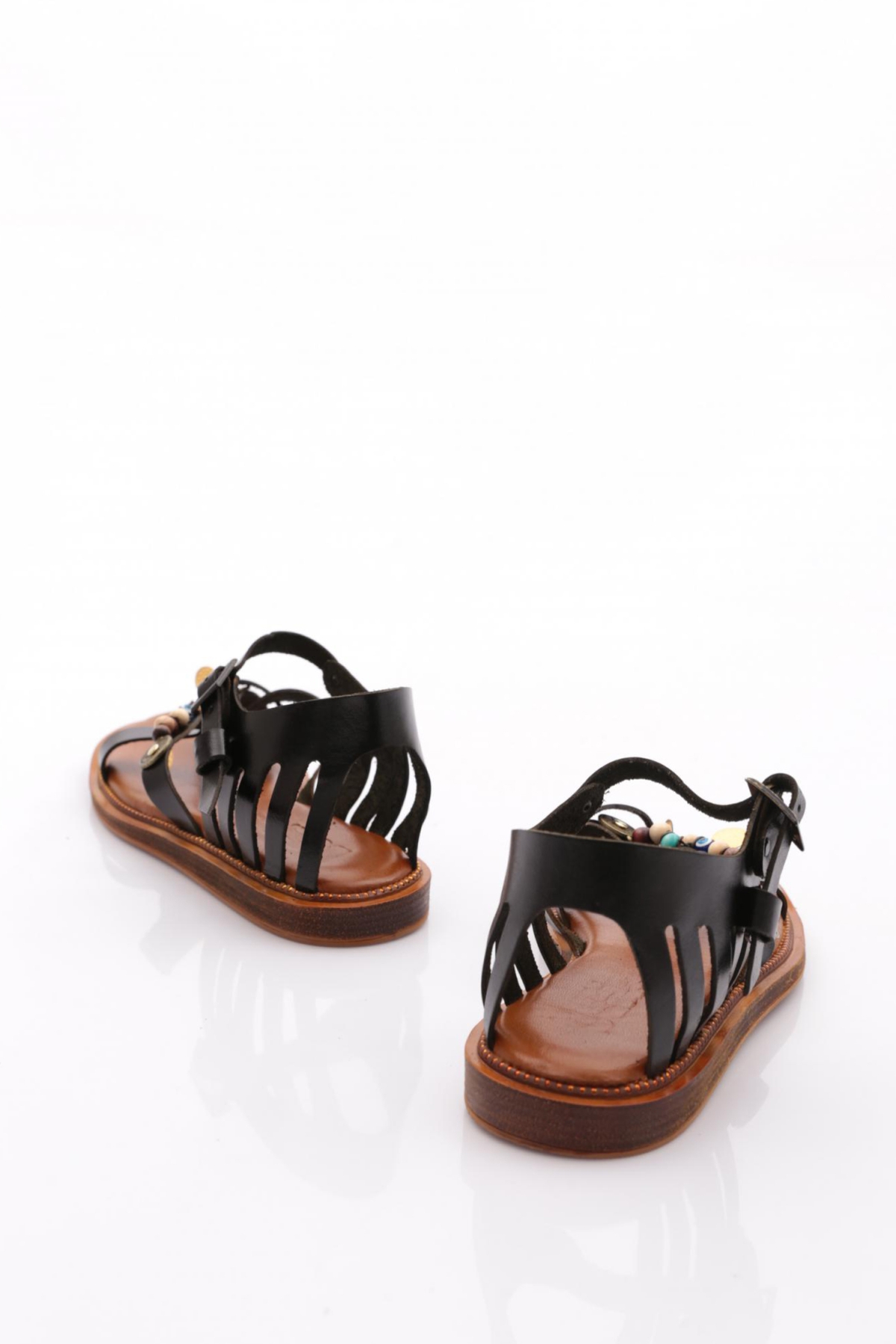 307 Kadin Arkasi Kapali Yildiz Süslemeli Sandalet - Görsel 4