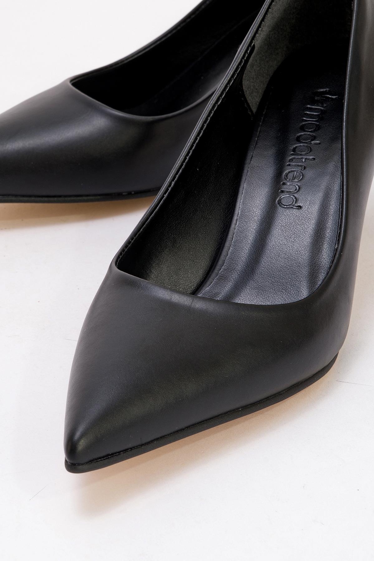 Kadın Sivri Burunlu Stiletto SİYAH CİLT - Görsel 4