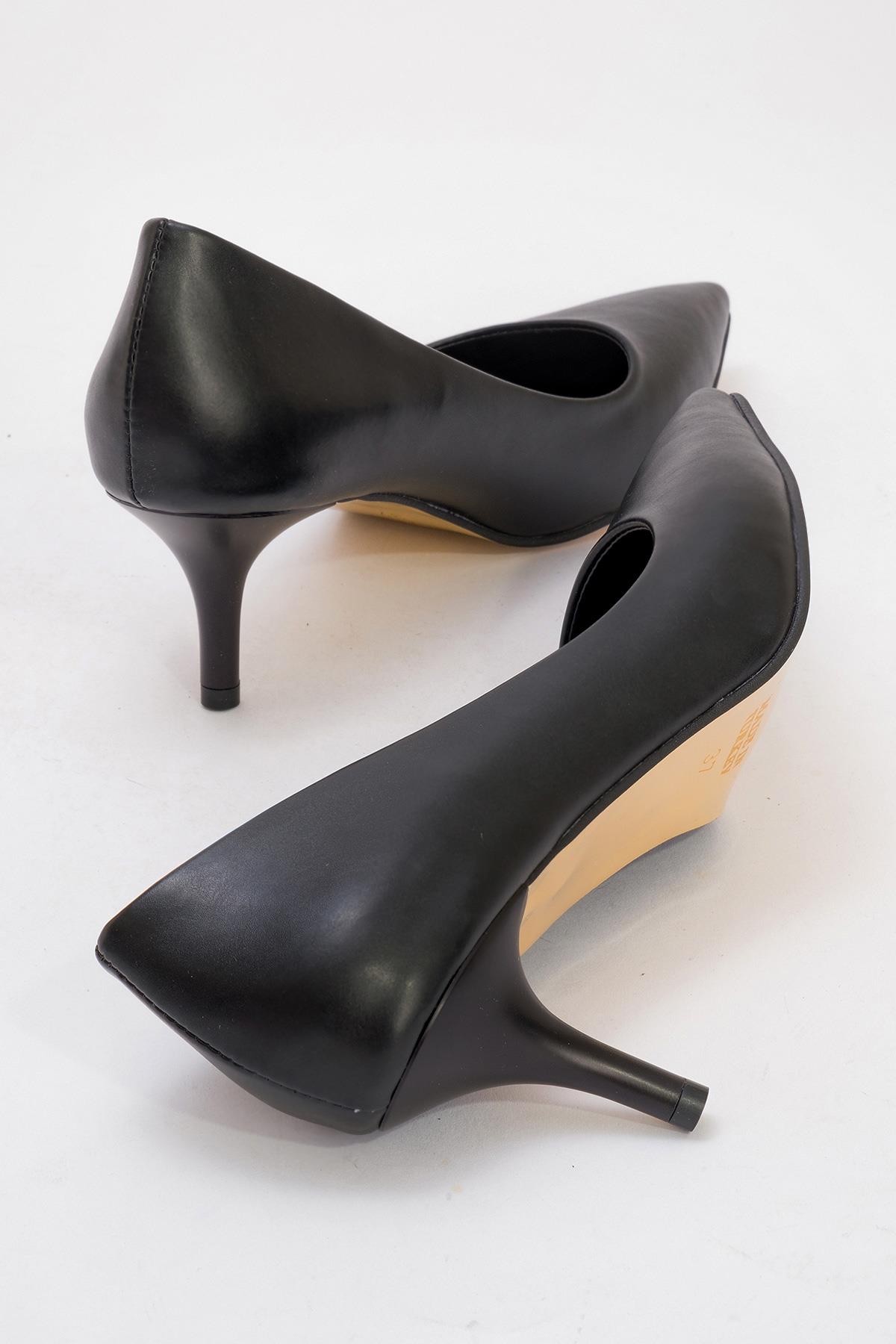 Kadın Sivri Burunlu Stiletto SİYAH CİLT - Görsel 5