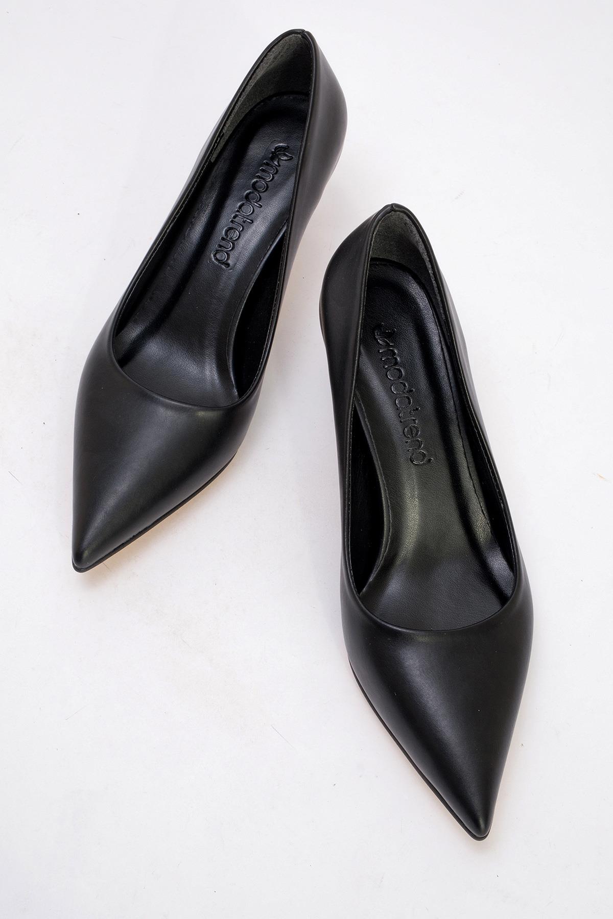 Kadın Sivri Burunlu Stiletto SİYAH CİLT - Görsel 6