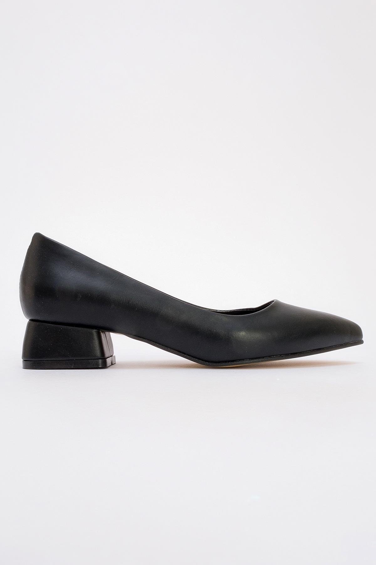 Kadın Günlük Topuklu Ayakkabı SİYAH CİLT - Görsel 3