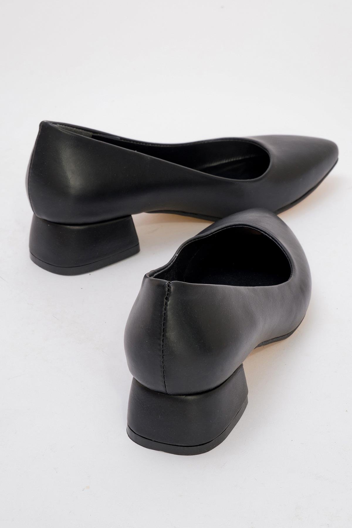 Kadın Günlük Topuklu Ayakkabı SİYAH CİLT - Görsel 5