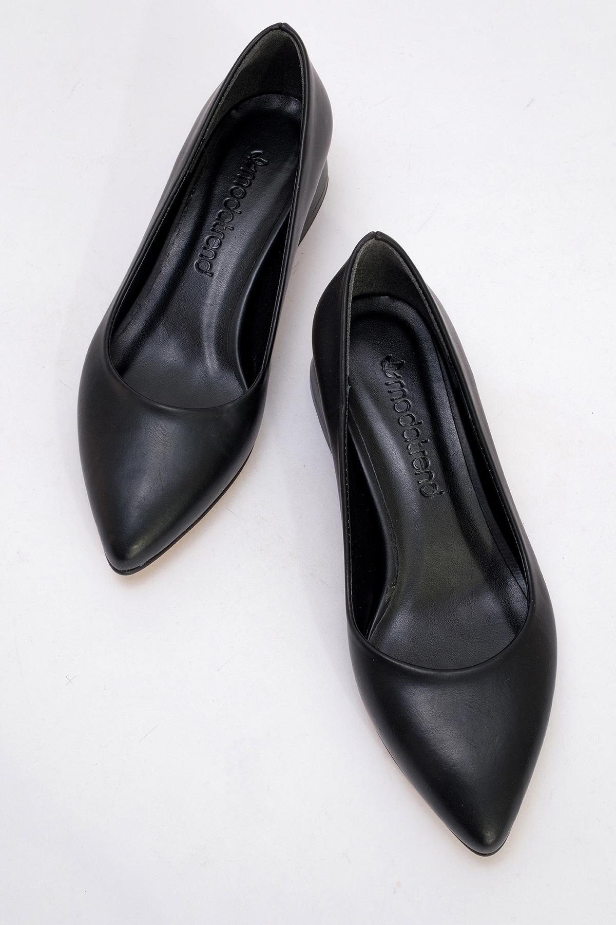 Kadın Günlük Topuklu Ayakkabı SİYAH CİLT - Görsel 6