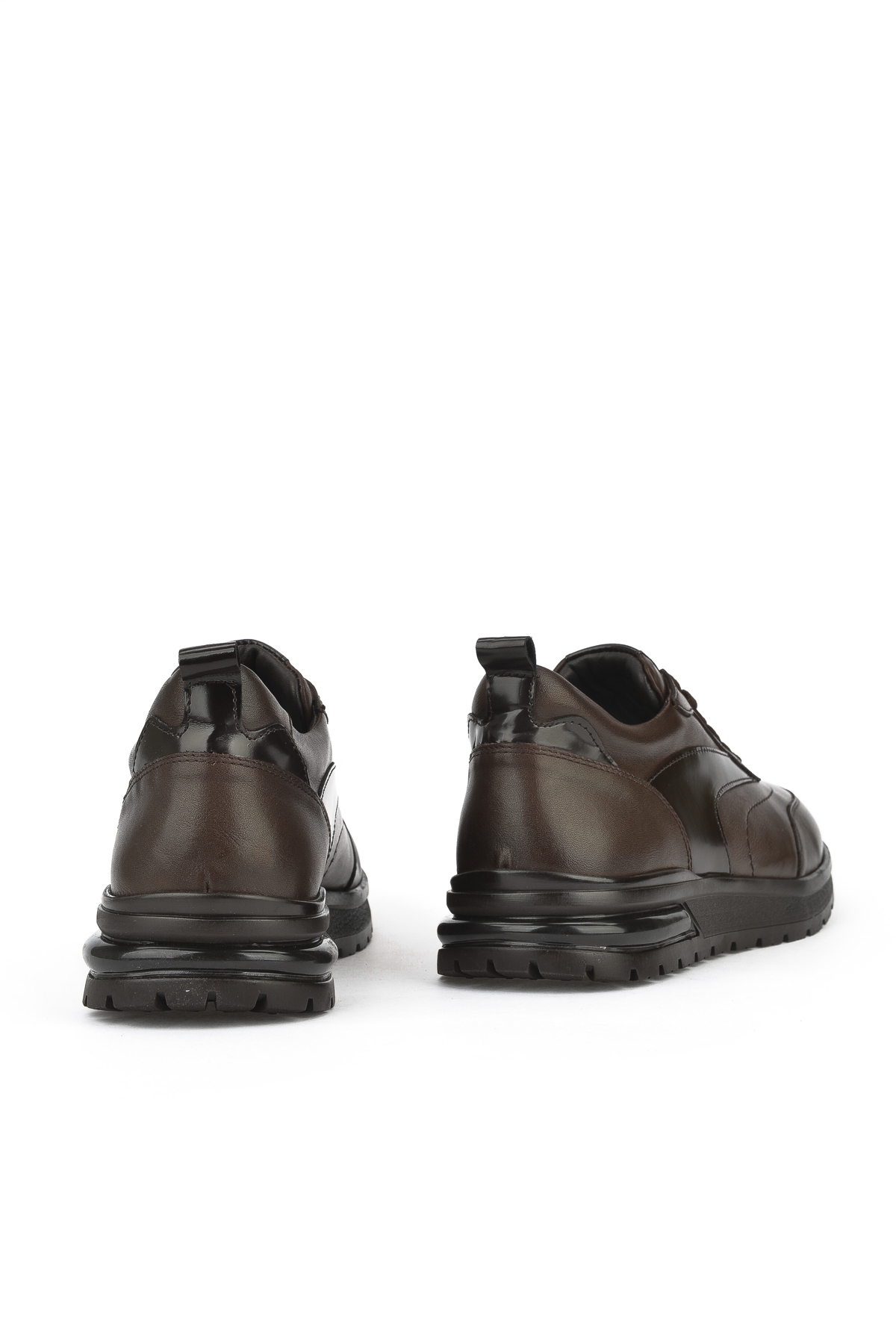 Erkek Hakiki Deri Sneaker 1431024Z5400 Kahve - Görsel 4