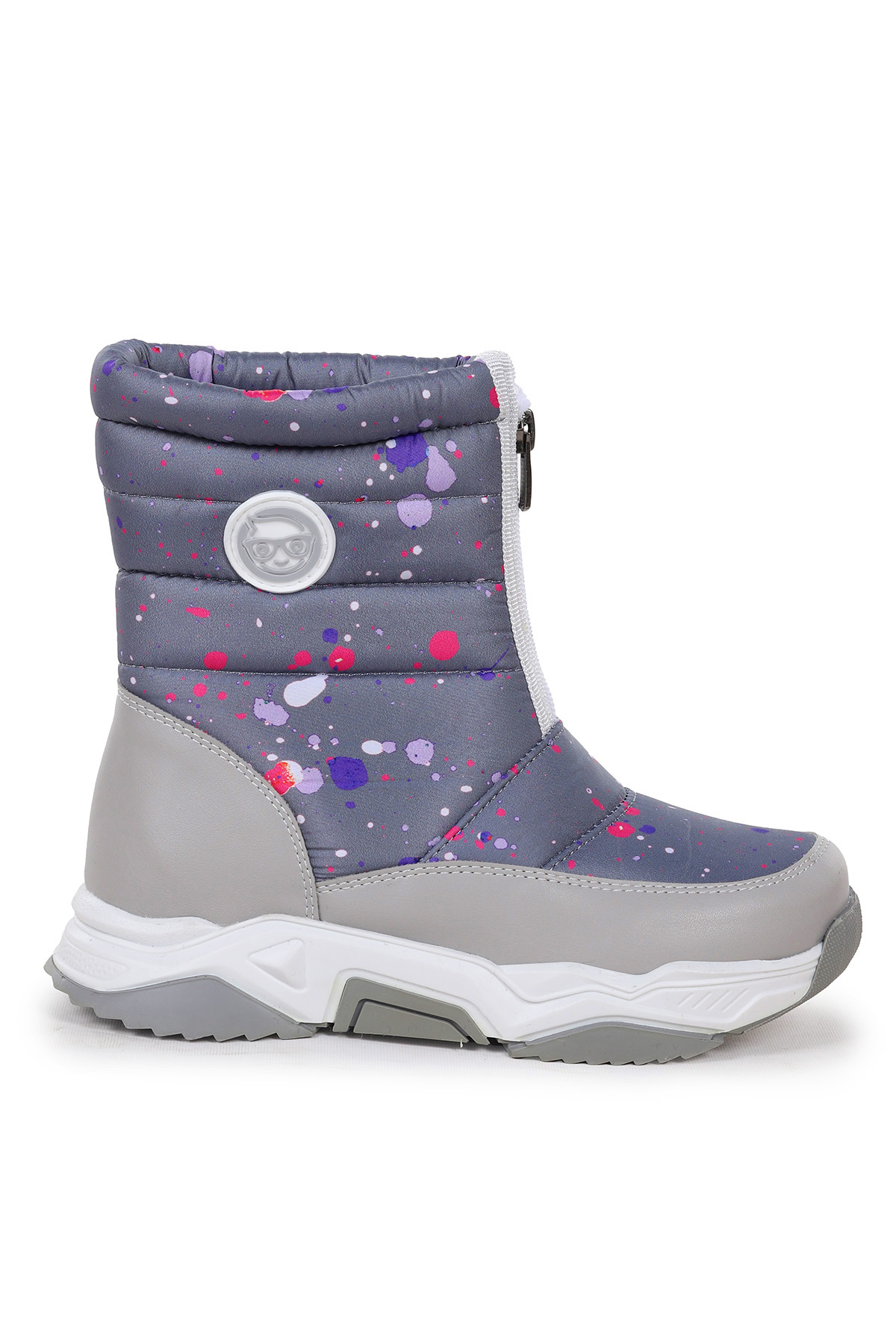 Kiko Kids Mars Fermuarlı Kız Çocuk Kar Botu Füme - Fuşya - Görsel 4