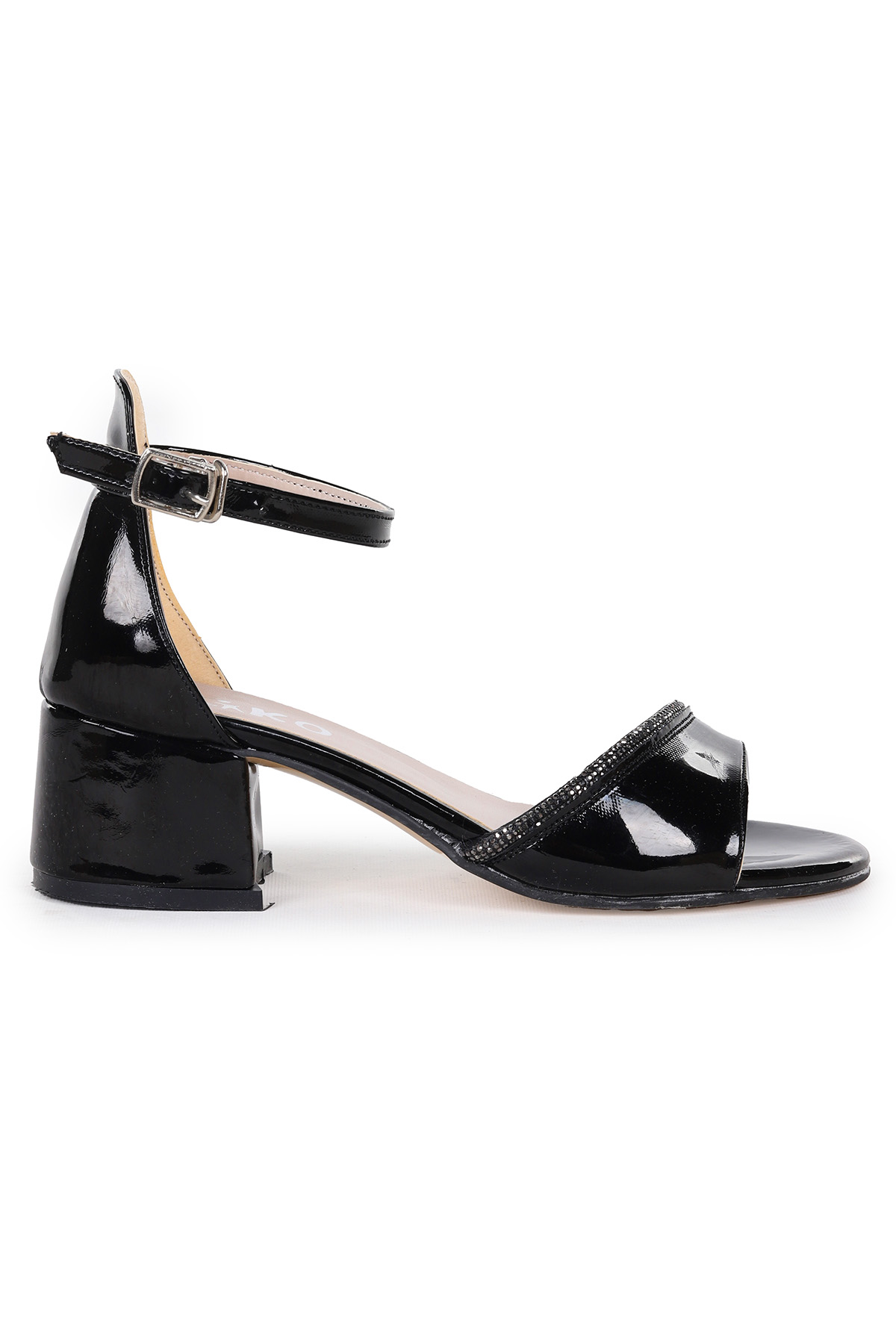 Elos Günlük Kız Çocuk 4 Cm Topuklu Sandalet Ayakkabı Siyah - Görsel 4