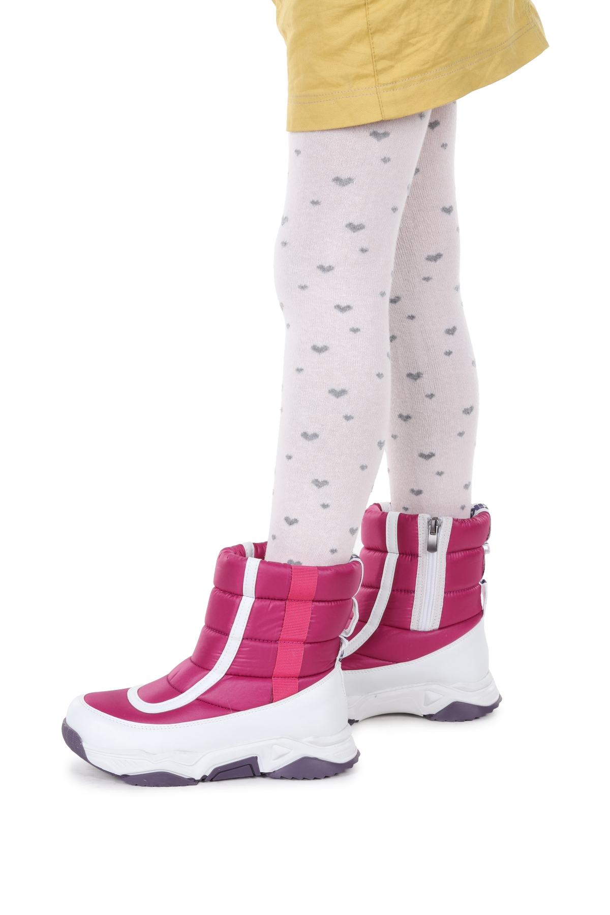 Pablo Fermuarlıı Kız Çocuk Kar Botu Pembe - Görsel 3