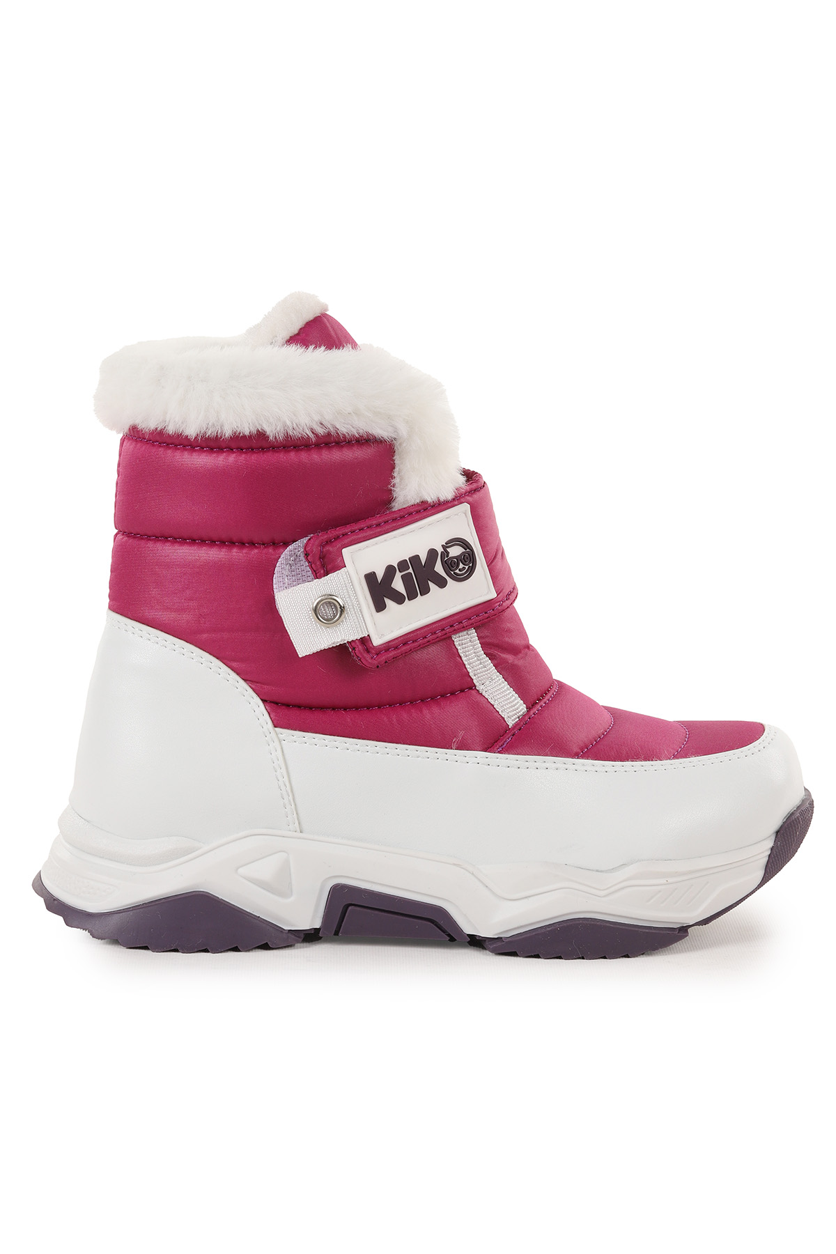 Magic Cırtlı Kız Çocuk Kar Botu Mor - Beyaz - Görsel 5