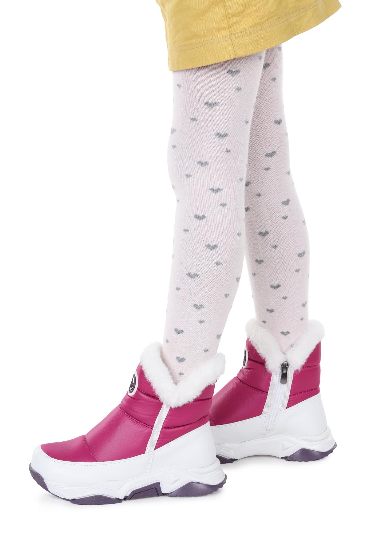 Pamela Fermuarlı Kız Çocuk Kar Botu Mor - Görsel 3