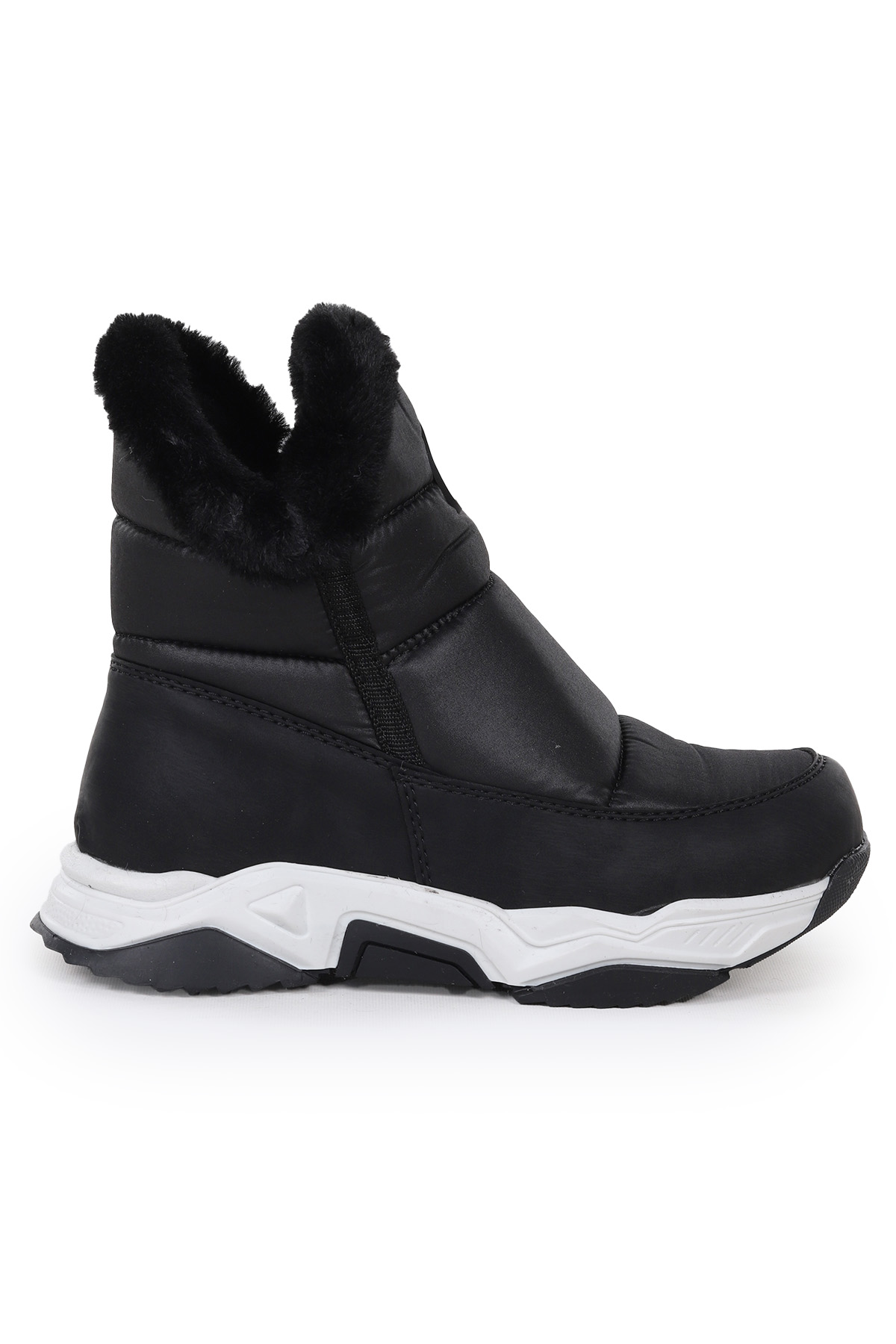 Pamela Fermuarlı Kız Çocuk Kar Botu Siyah - Görsel 4