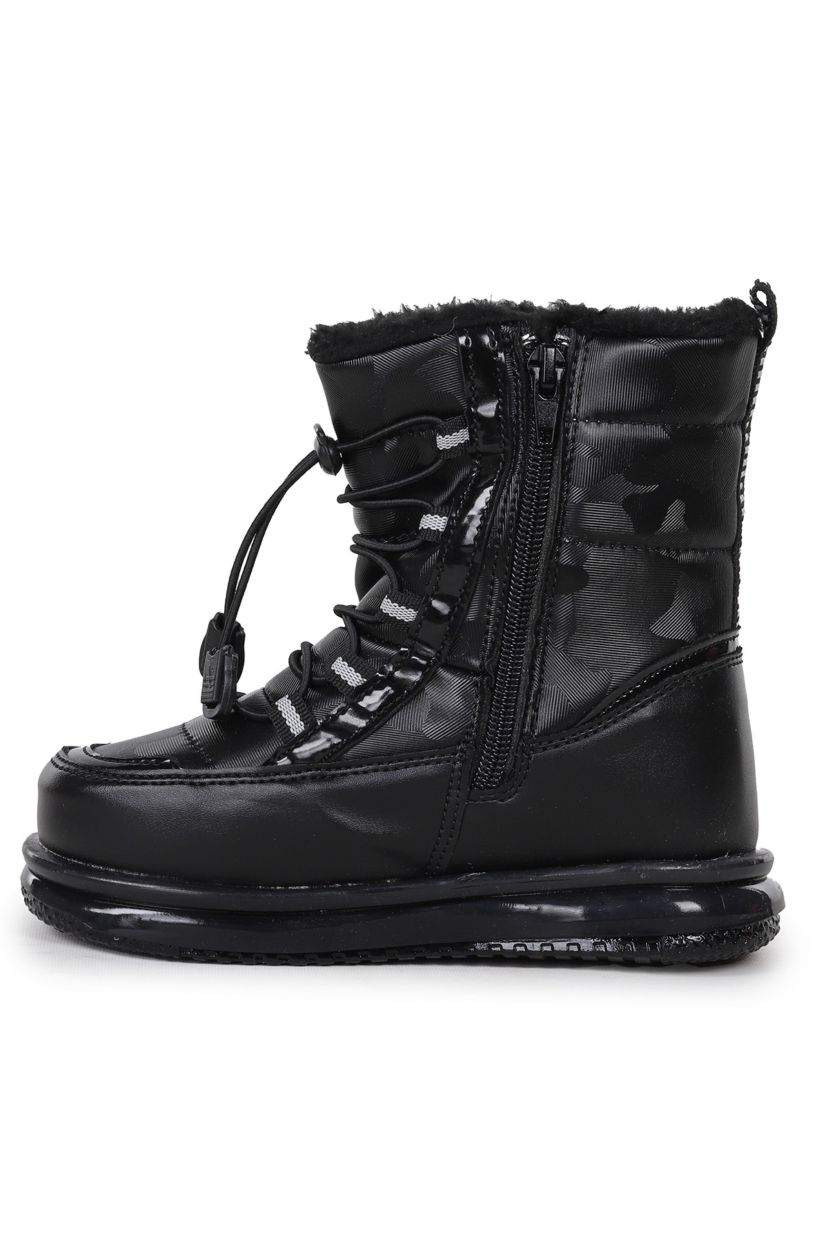 Cern Fermuarlı Kız Çocuk Bot Ayakkabı Siyah - Görsel 3