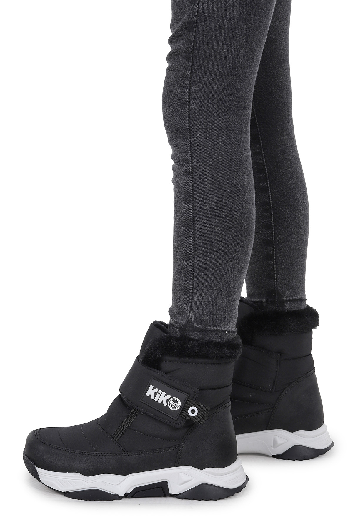 Magic Cırtlı Erkek Çocuk Kar Botu Siyah - Beyaz - Görsel 3