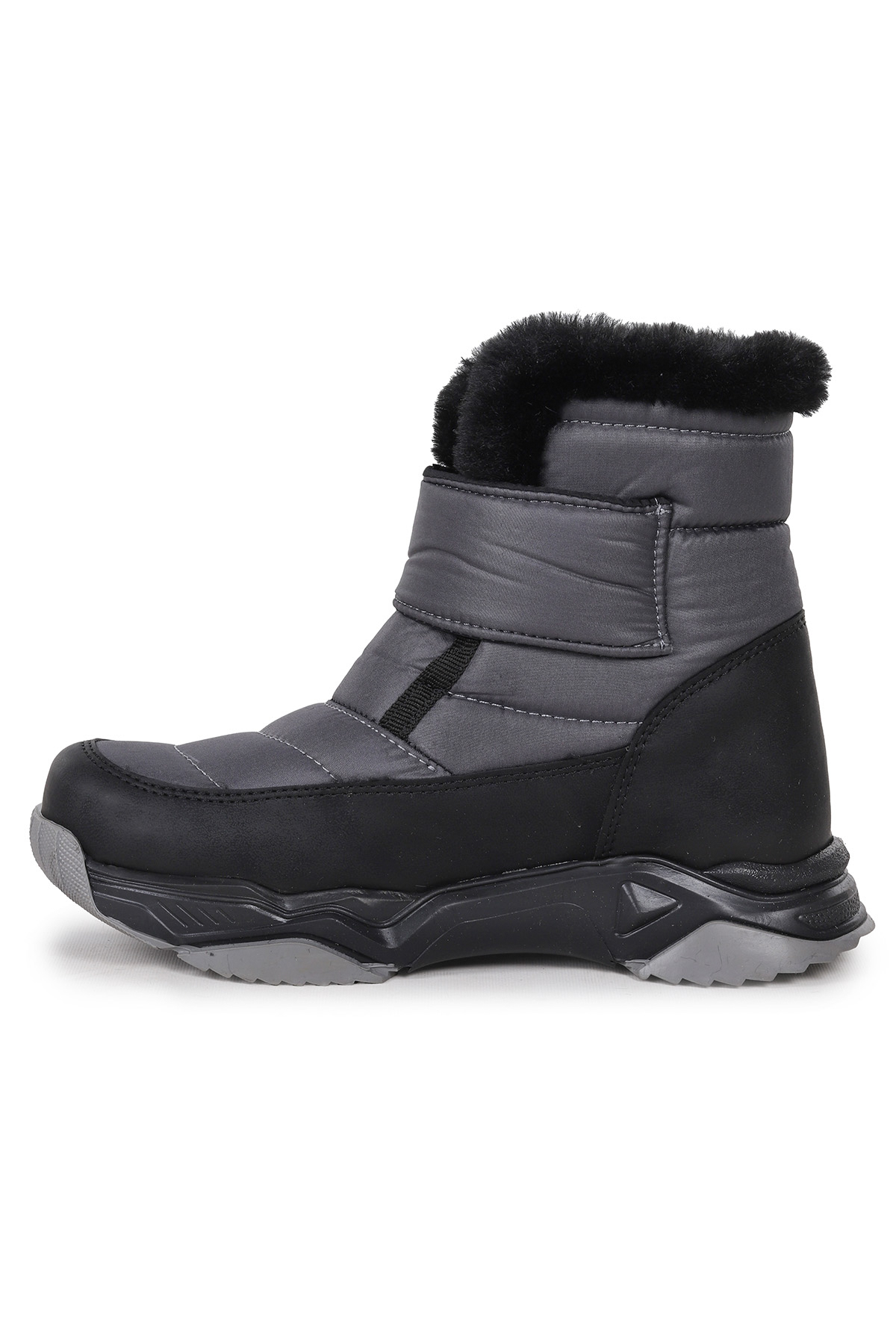 Magic Cırtlı Erkek Çocuk Kar Botu Füme - Siyah - Görsel 5