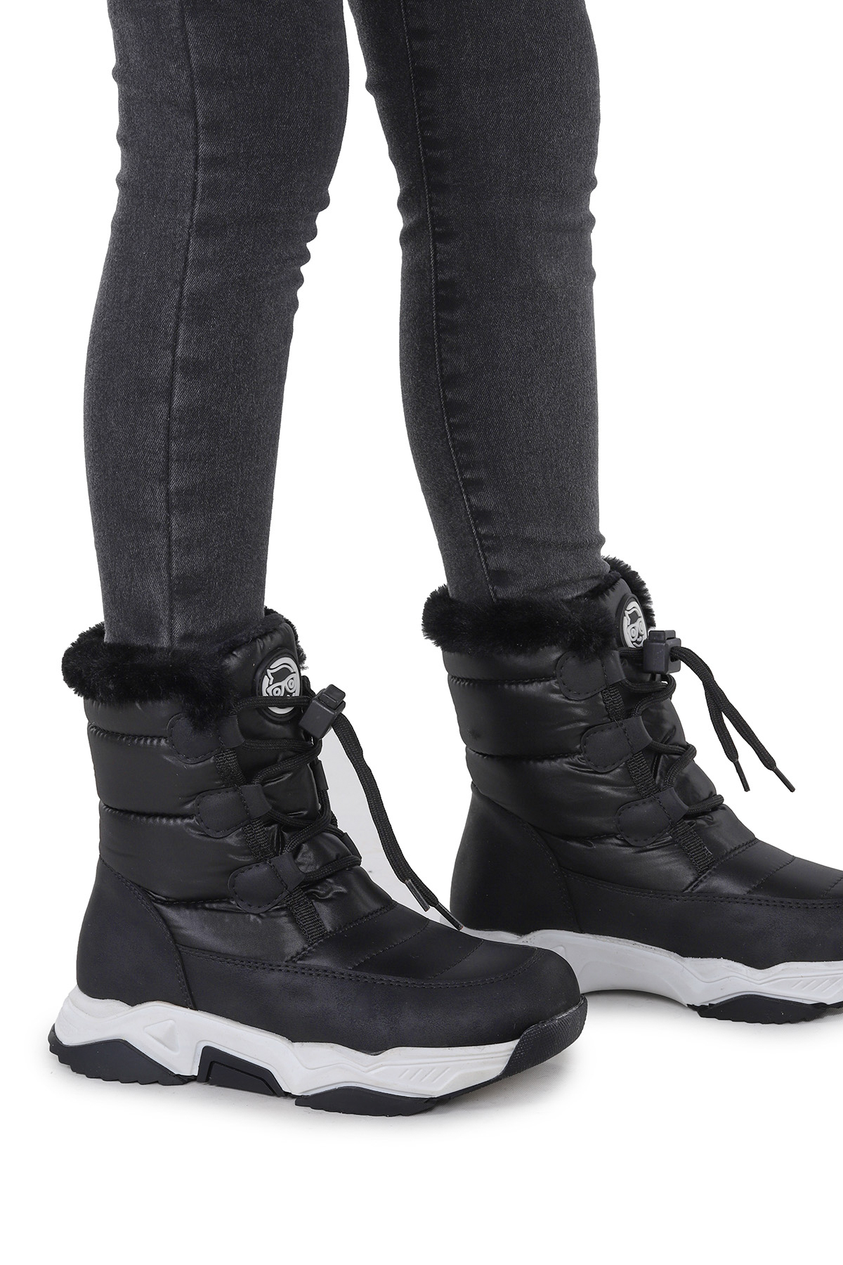 Alison Bağcıklı Erkek Çocuk Kar Botu Siyah - Görsel 3