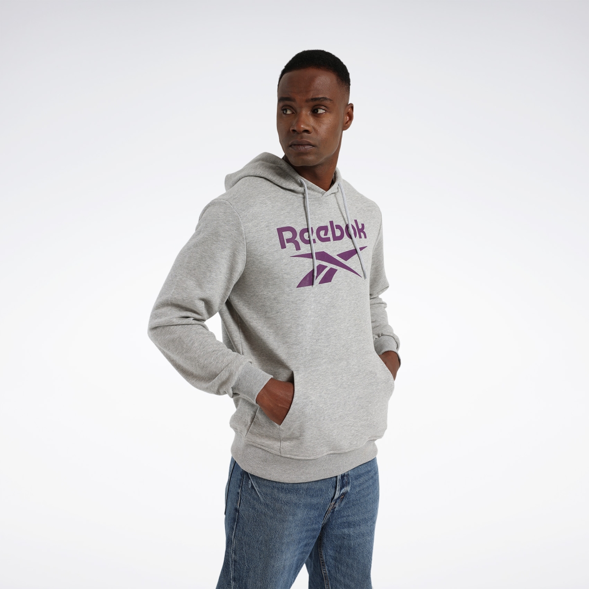 Reebok RI FT Big Logo OTH Hood Beyaz Erkek Sweatshirt