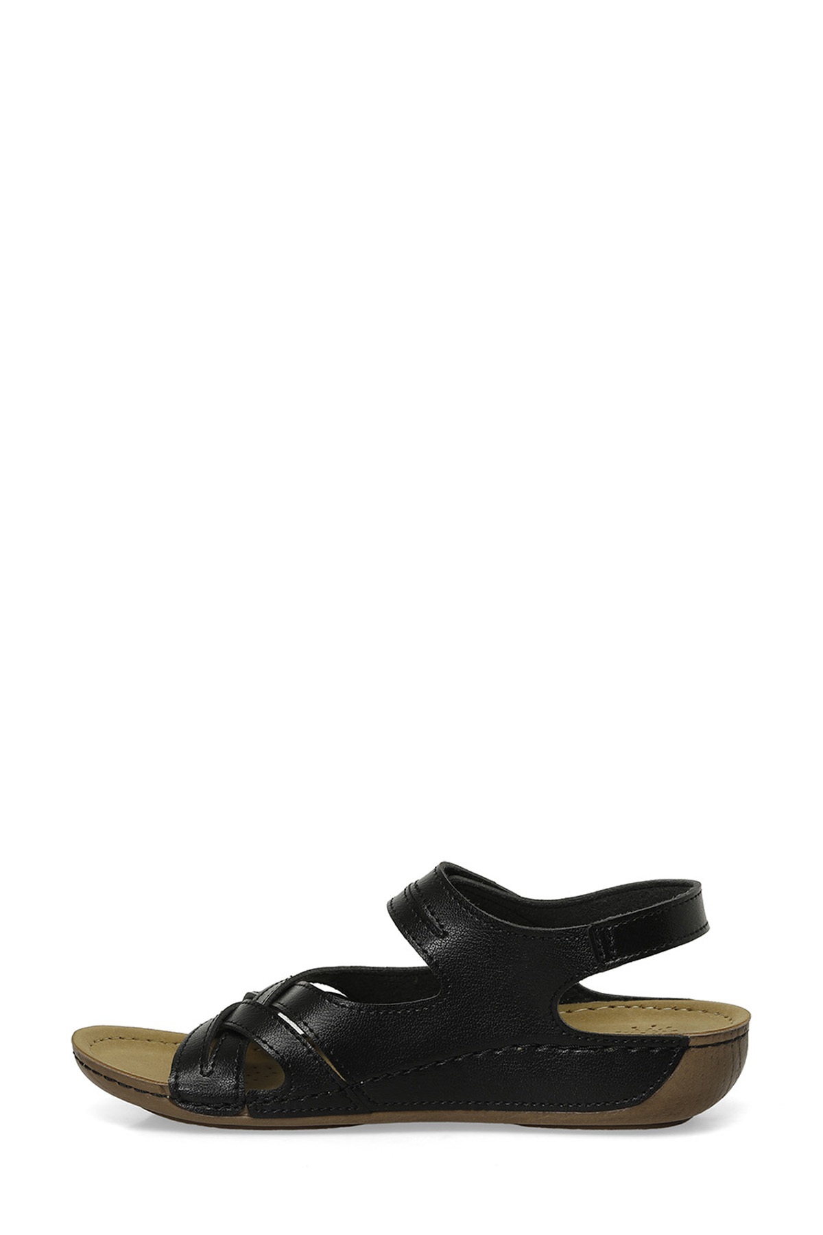 164343.Z5FX Siyah Kadın Düz Sandalet - Görsel 4