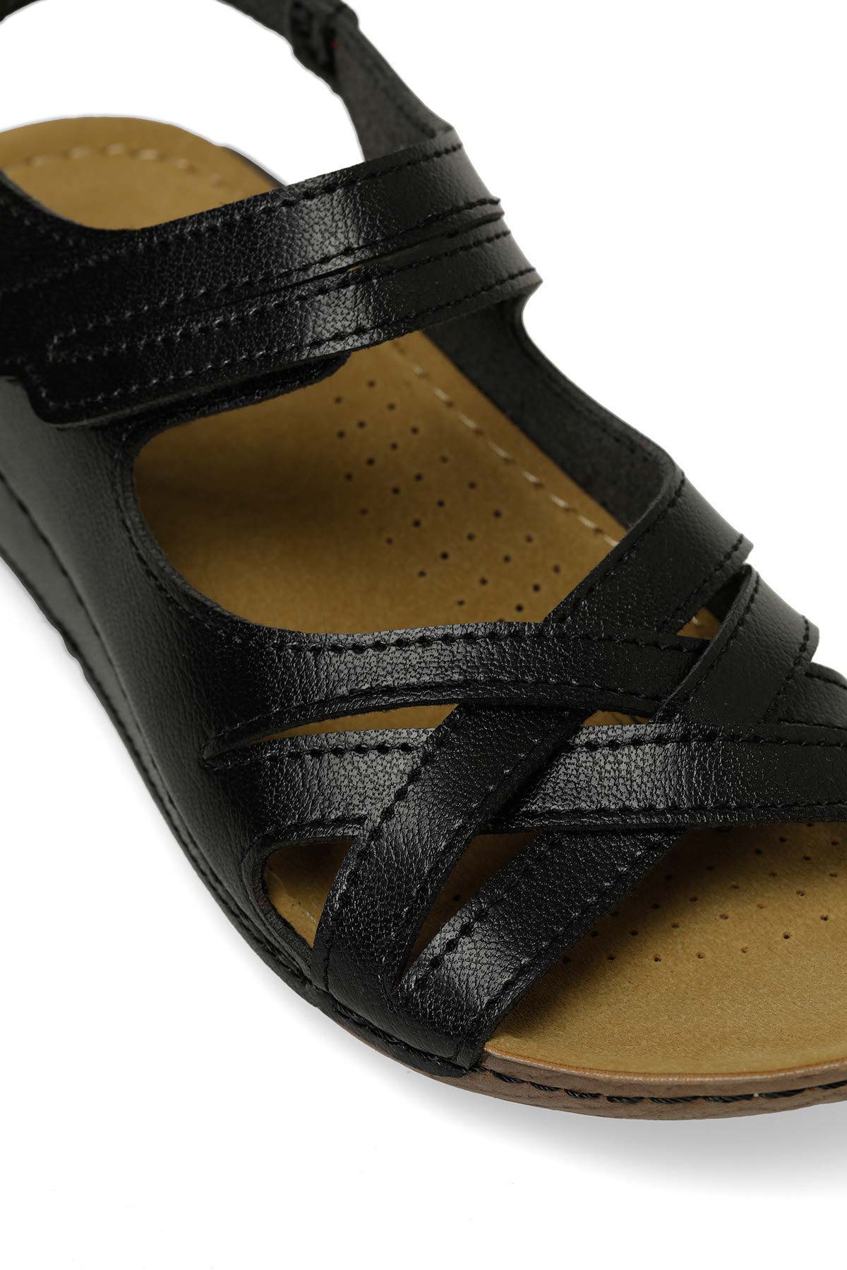 164343.Z5FX Siyah Kadın Düz Sandalet - Görsel 8