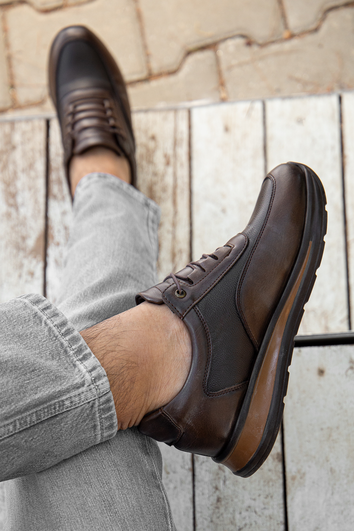 D0315 Günlük Ortopedik Erkek Klasik Garantili Ayakkabı - Görsel 7