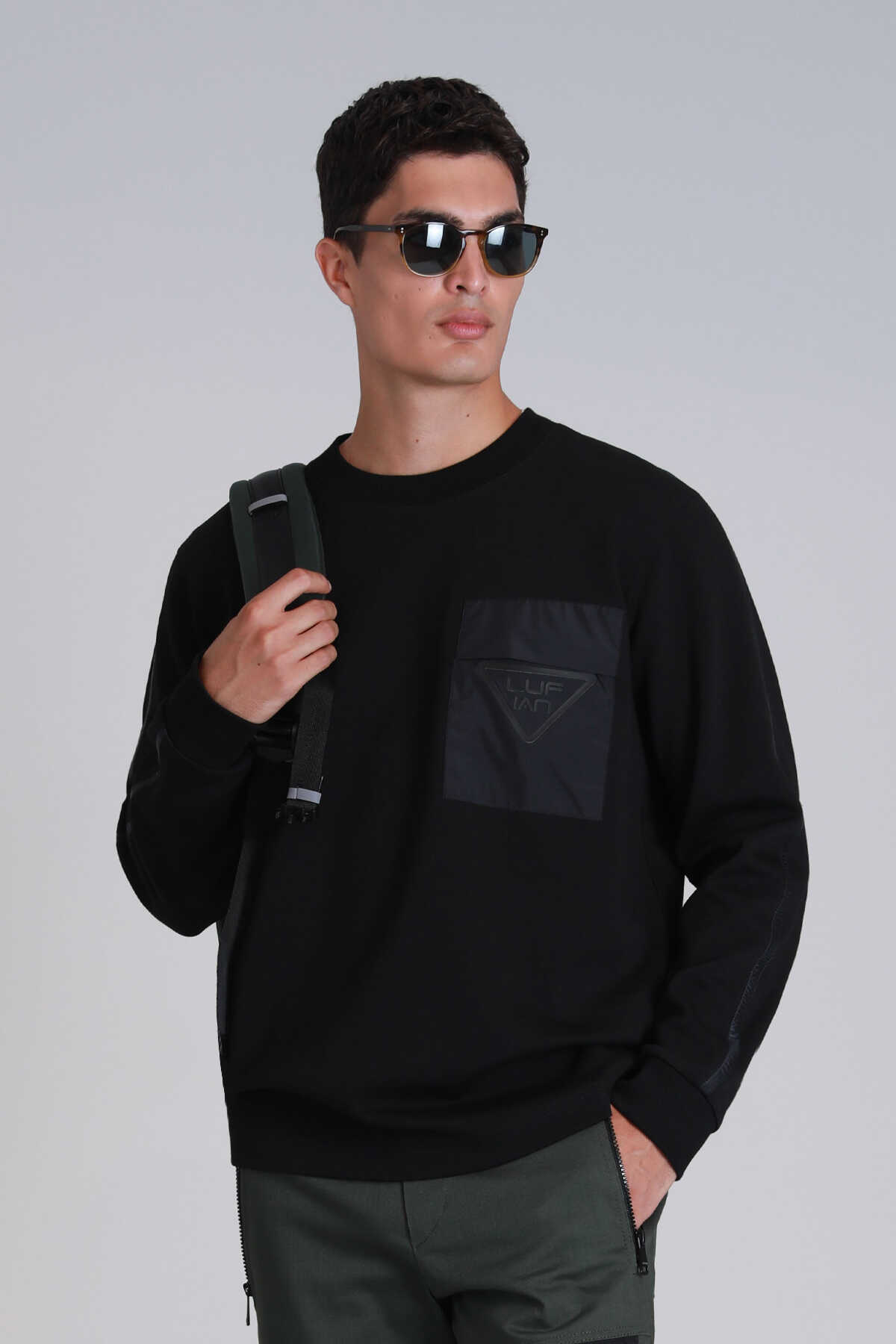 Erkek Techno Sweatshirt 112030153 Siyah