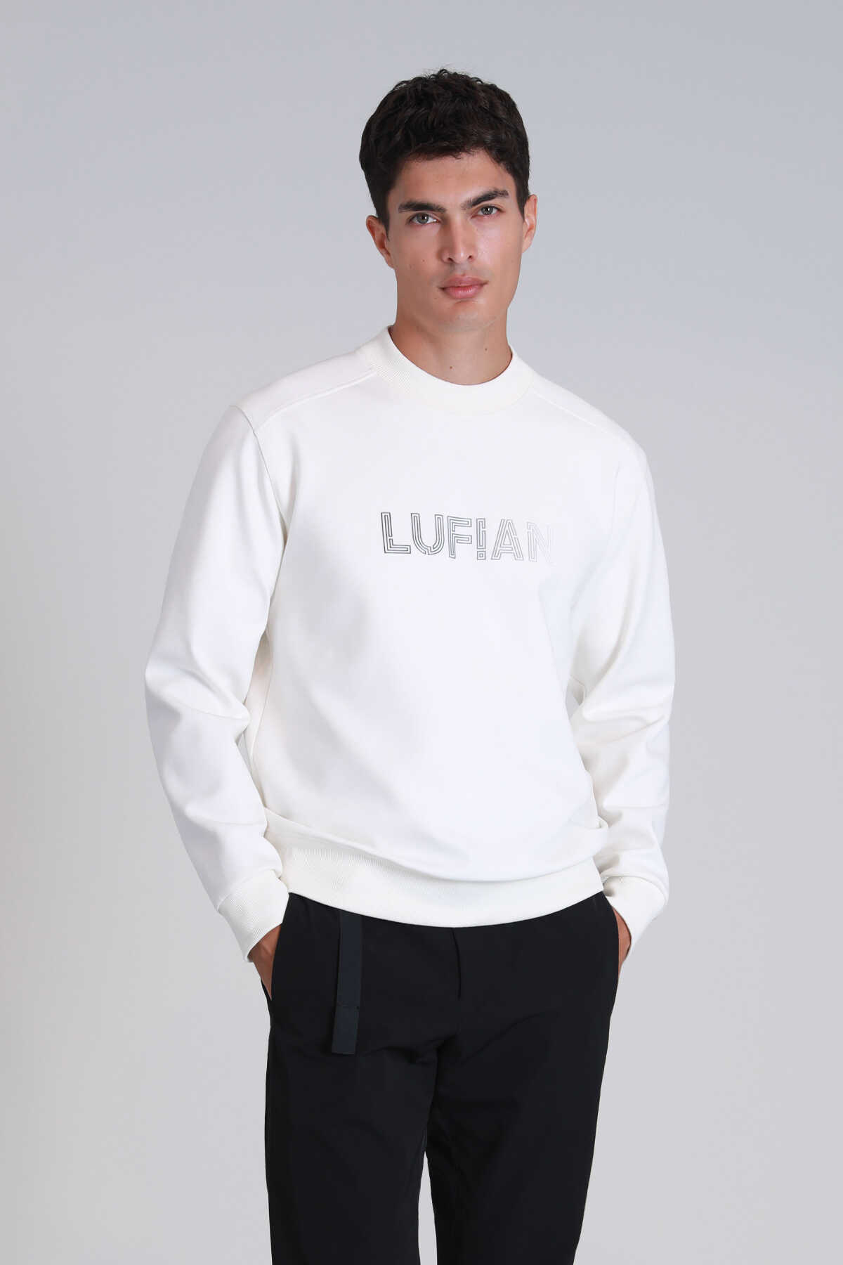 Erkek Luther Sweatshirt 112030145 Kırık Beyaz